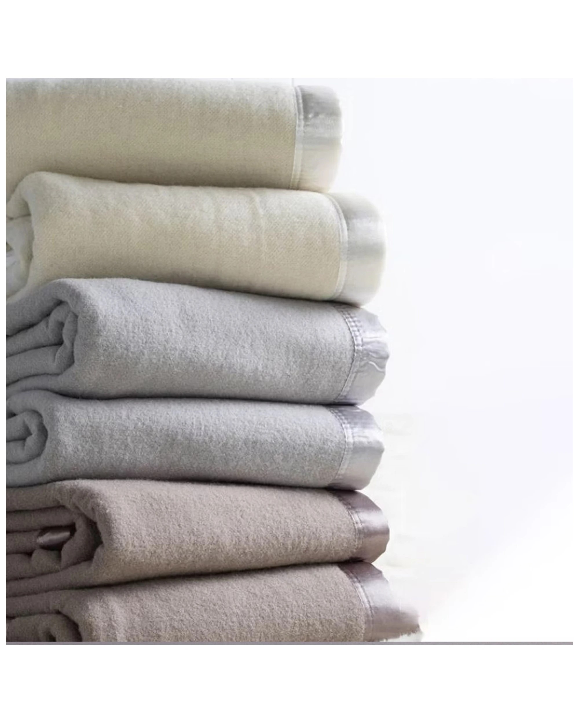 2 Jason Commercial Queen King Bed Australian Wool Blanket 227x258cm Platinum
 - Silver, 2 of 3