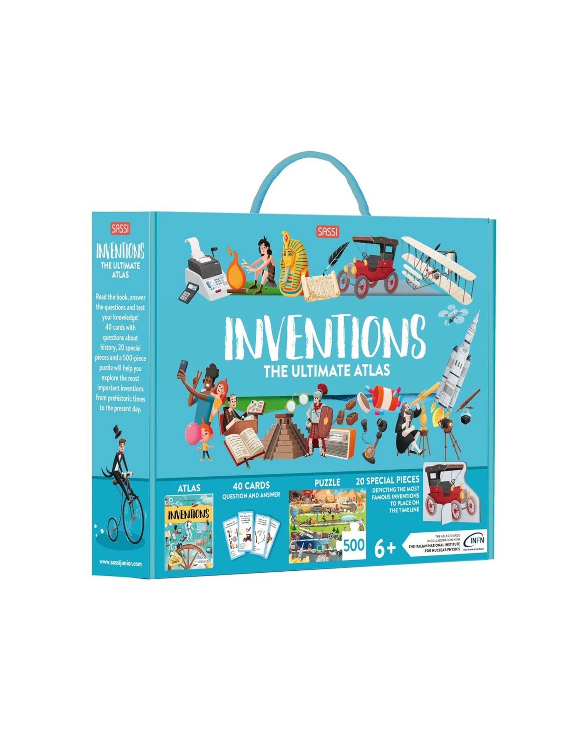 1 Sassi 500pc Kids Children The Ultimate Atlas & Puzzle Set Inventions - Multi, 1 of 3