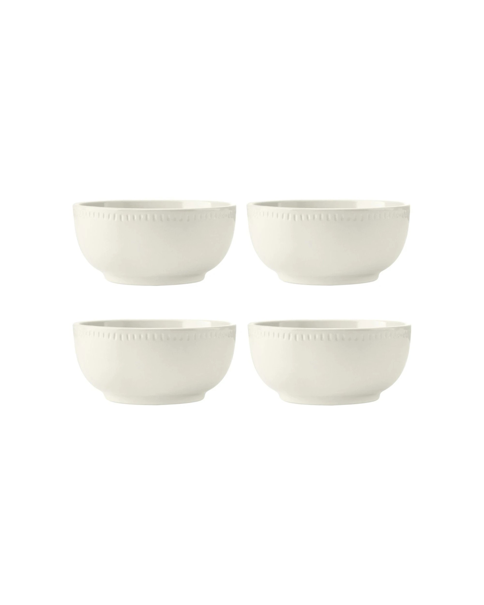 1 Mikasa 4pc Cranborne Stoneware Cereal Bowl Set 15cm - White, 1 of 8