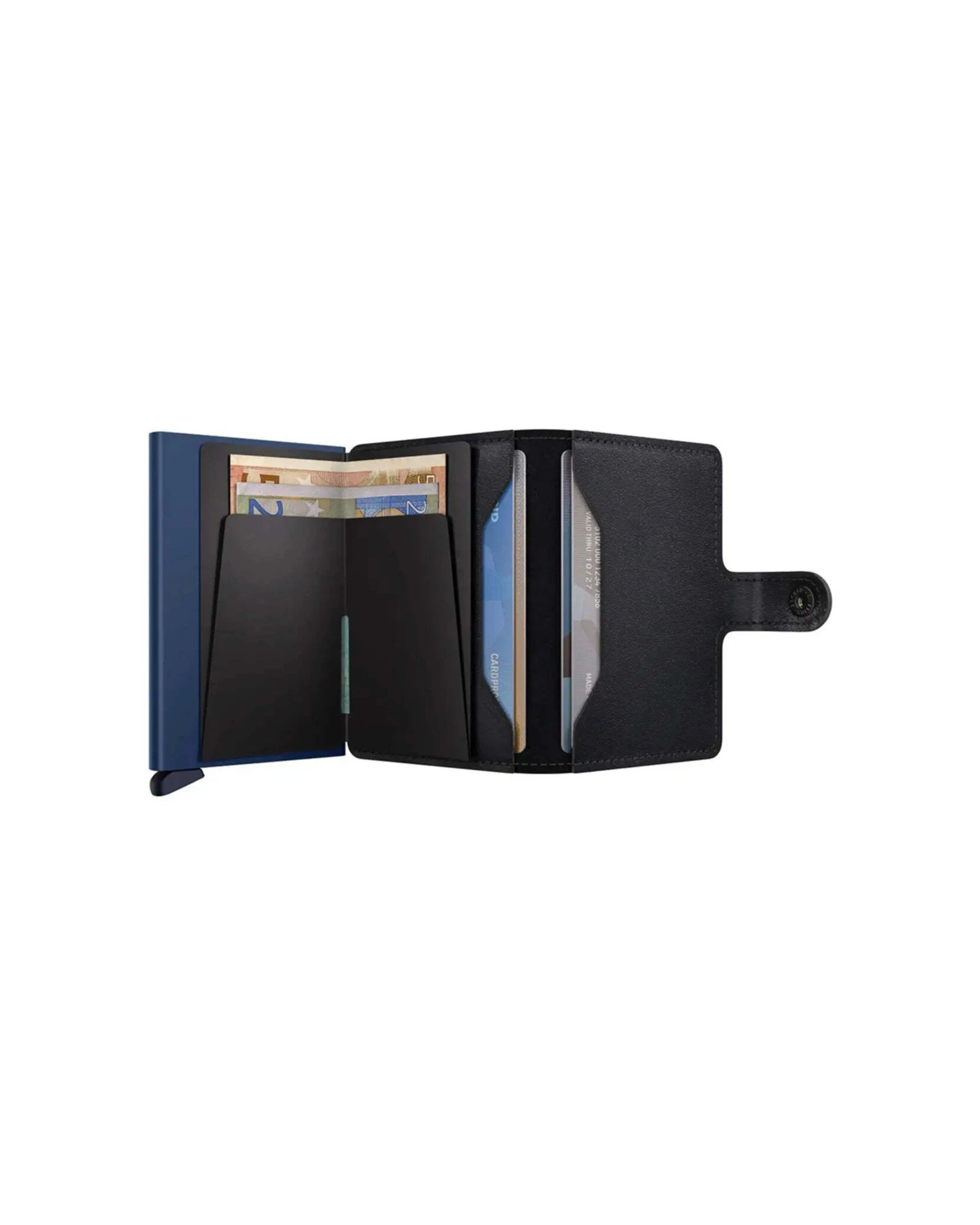 4 Secrid Miniwallet Compact RFID Wallet Original Aluminium Leather Original Navy - Blue, 4 of 5