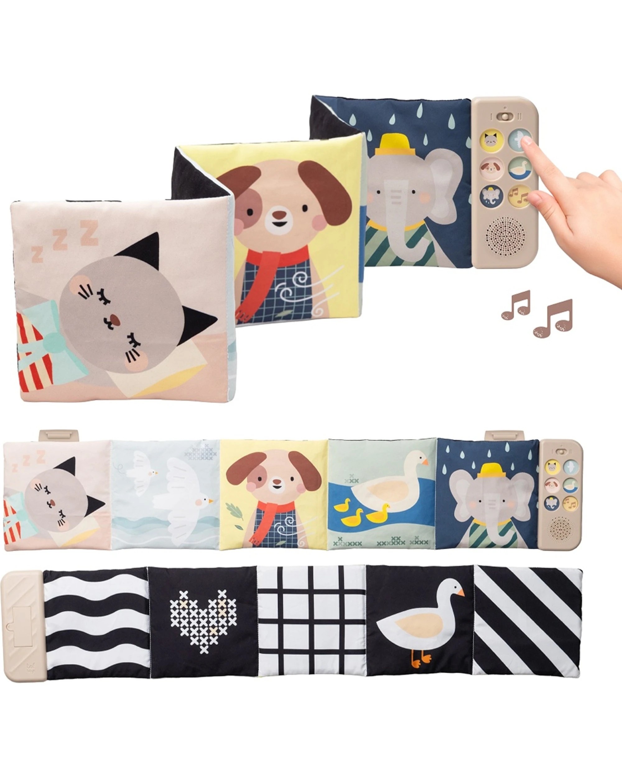 2 Taf Toys Soothing Sounds Book Baby Fabric Interactive Musical Toy - Multi, 2 of 6