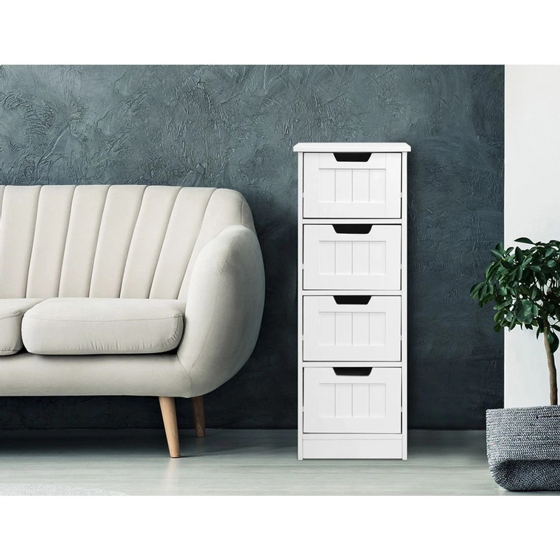 8 Artiss 4 Chest of Drawers - White, 8 of 8