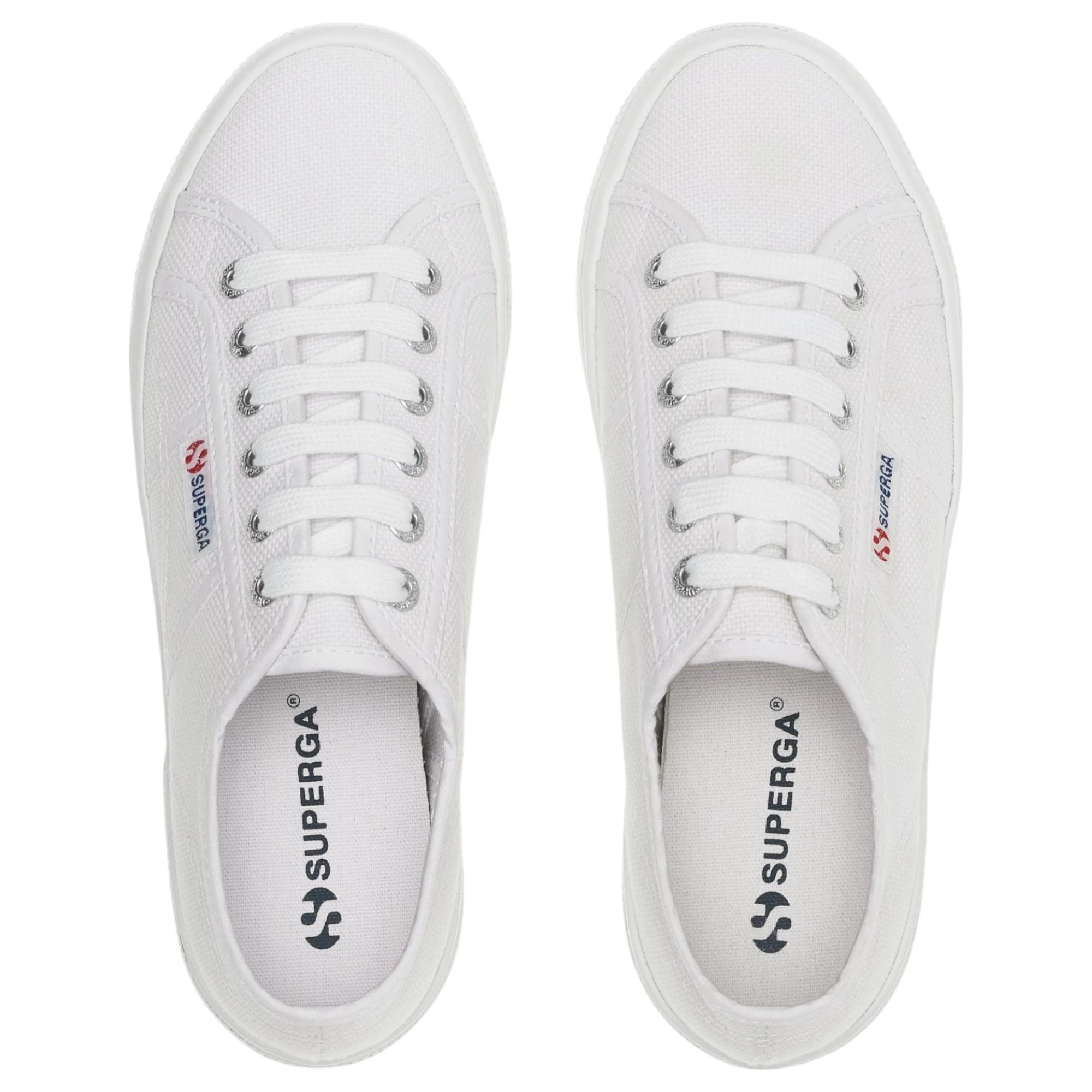 3 Superga Unisex 2740 Platform White Casual Shoes WHITE, 3 of 5
