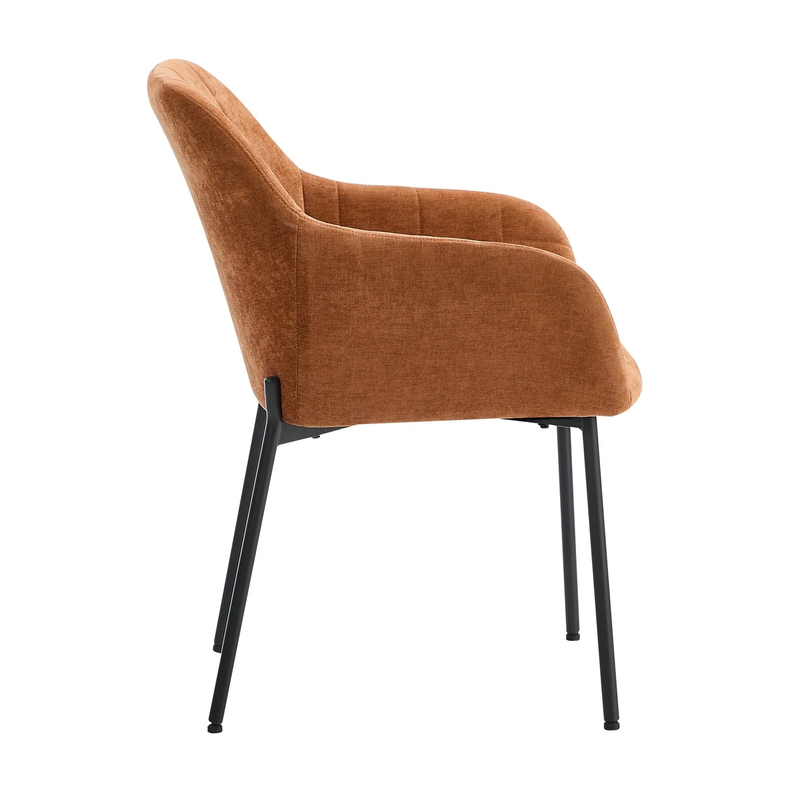 9 Oikiture 6x Dining Chairs Kitchen Accent Armchairs Chenille Fabric - Orange, 9 of 10