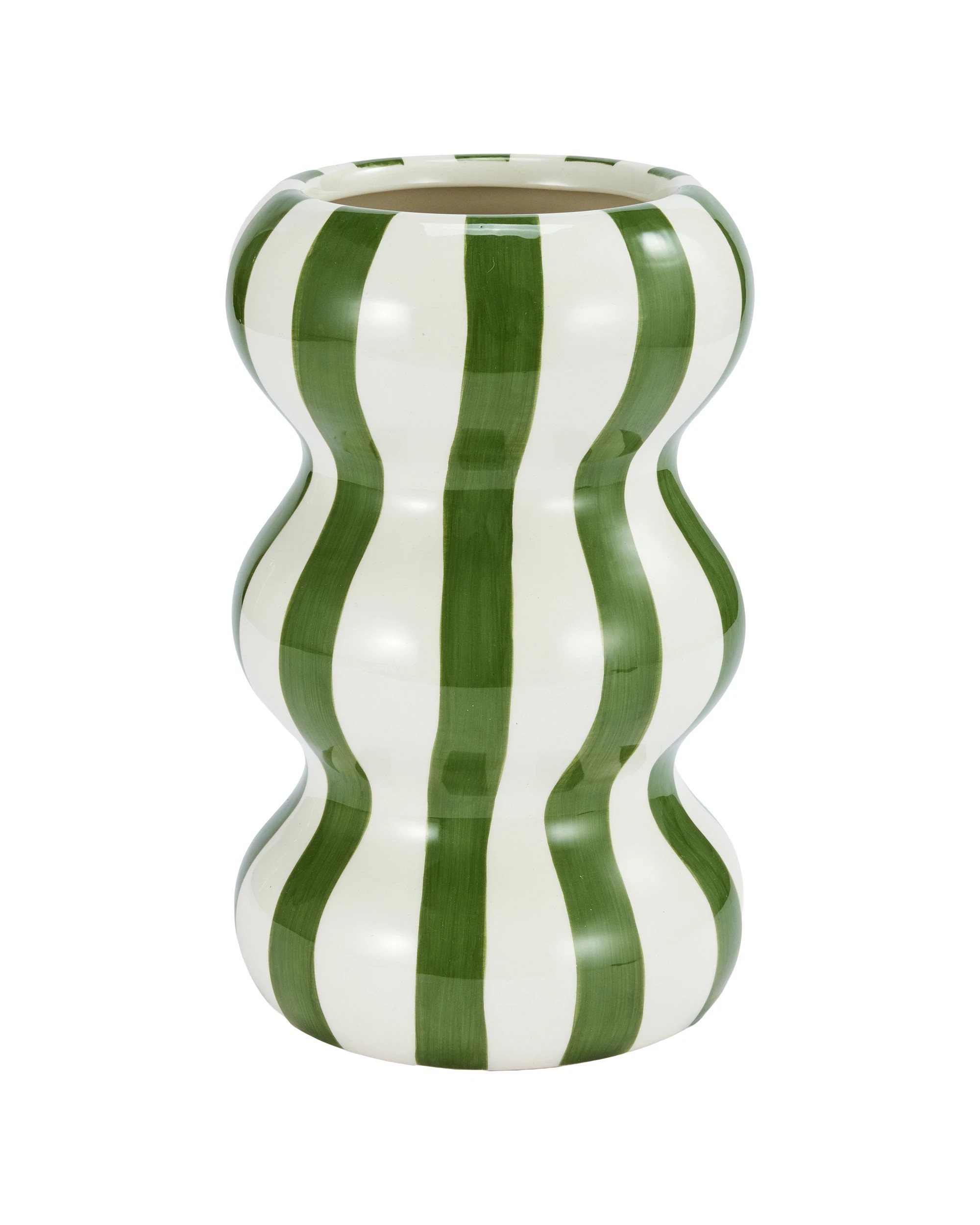 3 Bubble Green Stripe Vase, 3 of 5