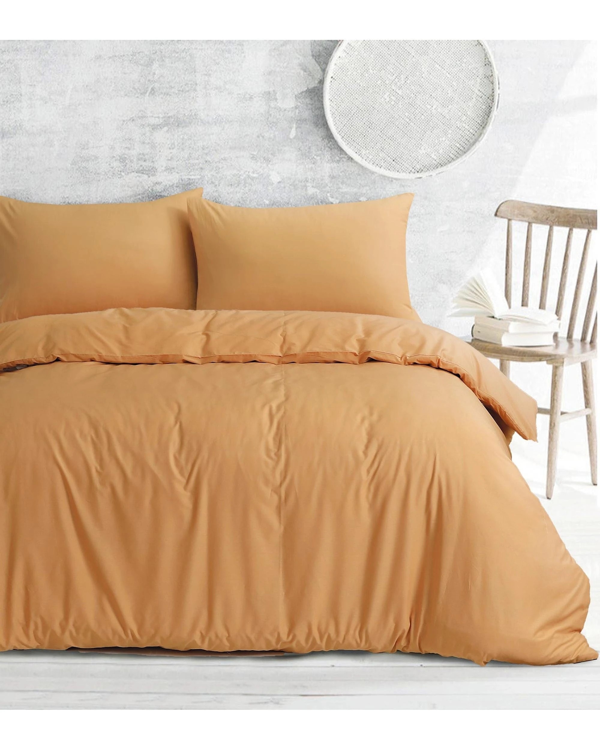 2 Amsons Royale Cotton Quilt Duvet Doona Cover Set With Europeon Pillowcases - Queen Bed - Brown, 2 of 2