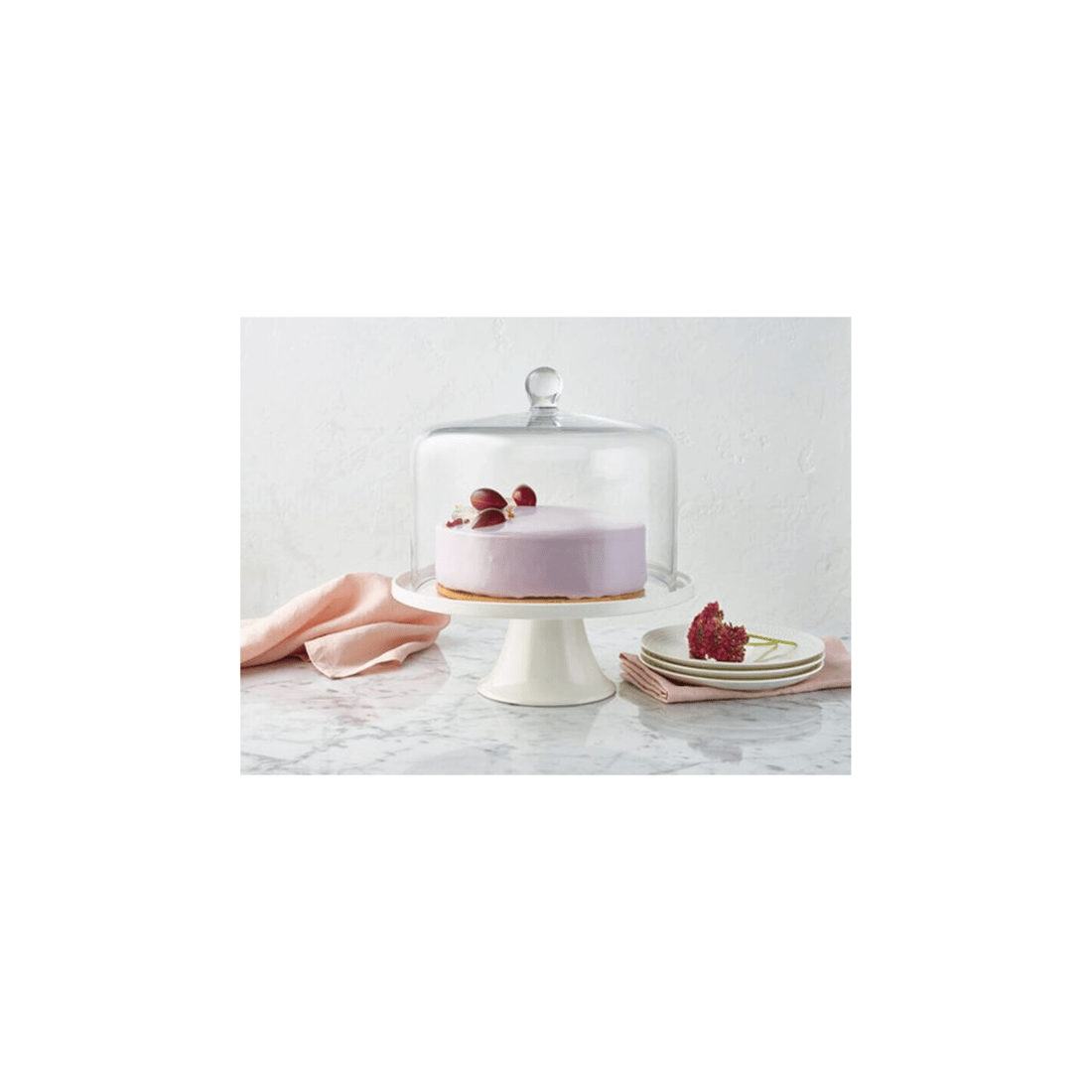 3 Maxwell & Williams Diamante Straight-sided Glass Cake Dome 26cm Cover
 - Plain, 3 of 3