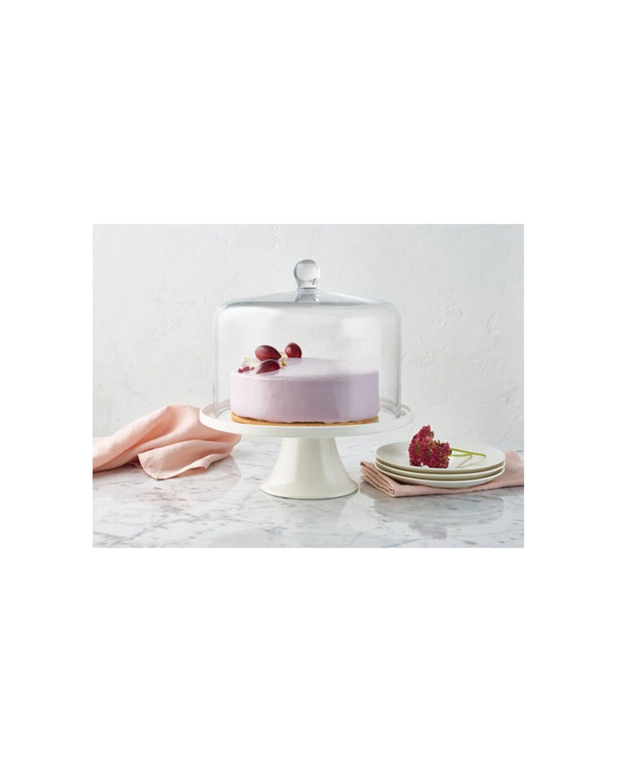 3 Maxwell & Williams Diamante Straight-sided Glass Cake Dome 26cm Cover
 - Plain, 3 of 3