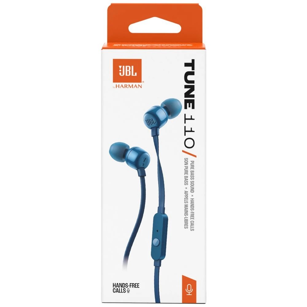 4 JBL T110 Earphones Blue, 4 of 4