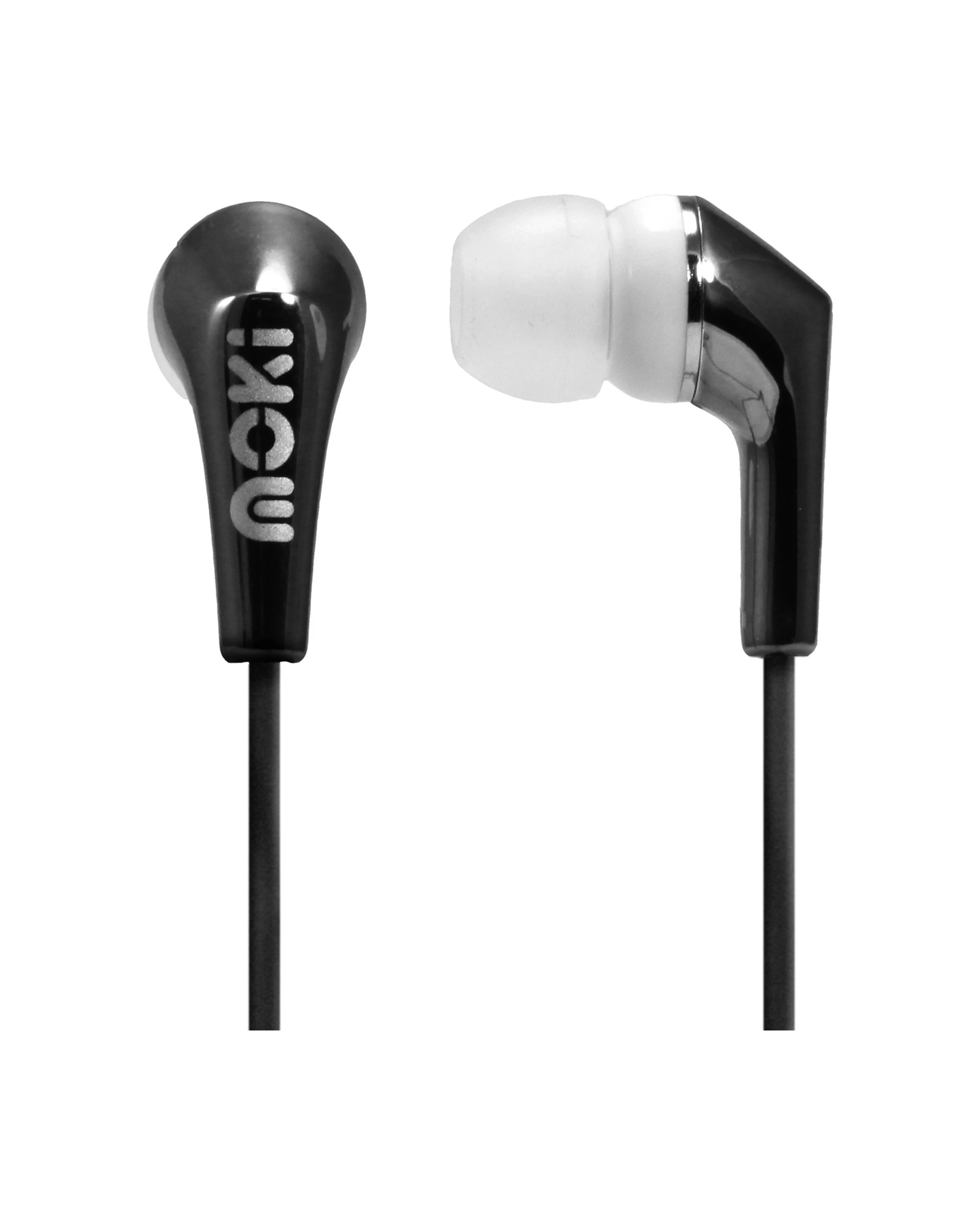 1 Moki Metallics Earphone Metallic Finish Balanced Sound - Black, 1 of 1