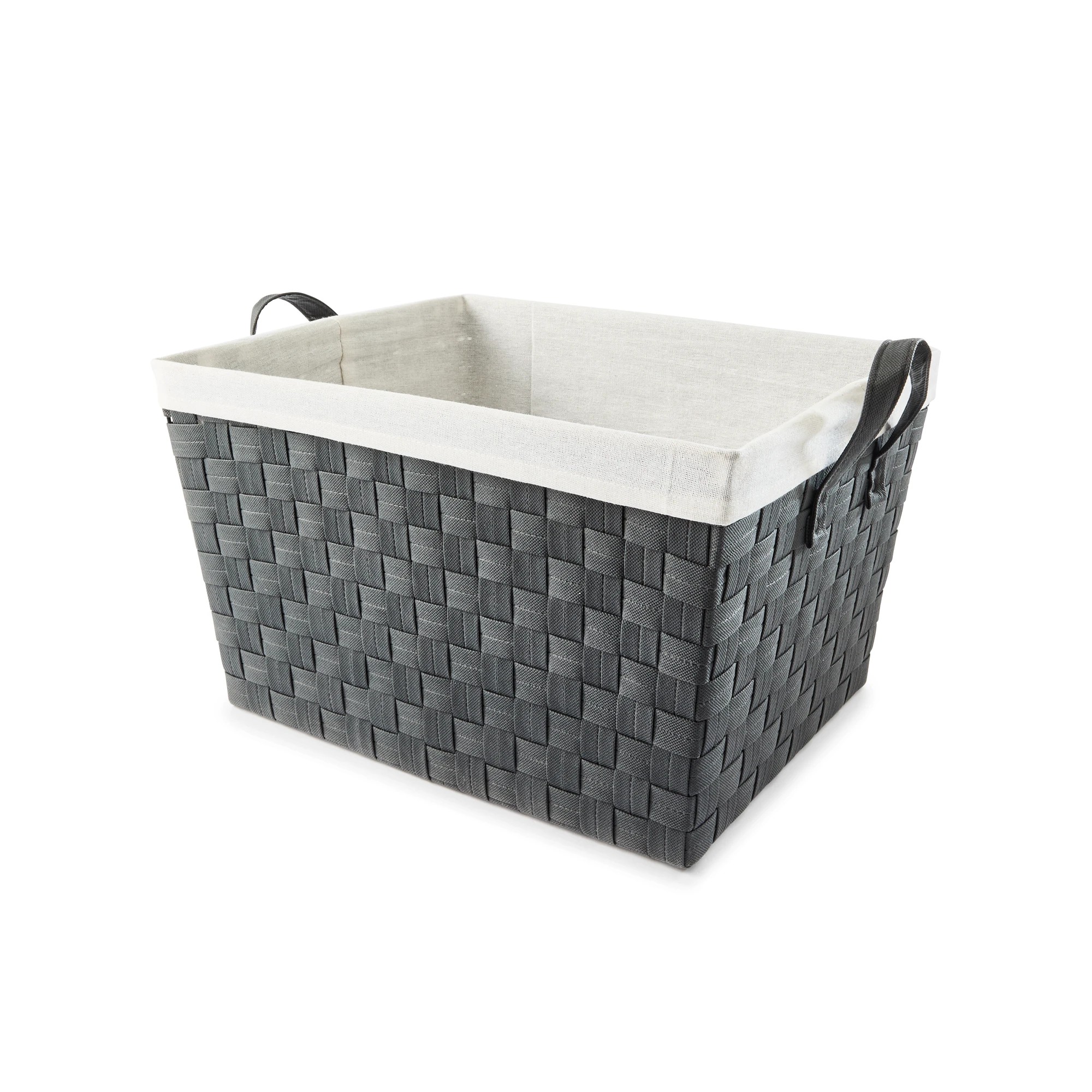 2 Non Woven Charcoal Basket with Liner - Large, Grey, 2 of 8