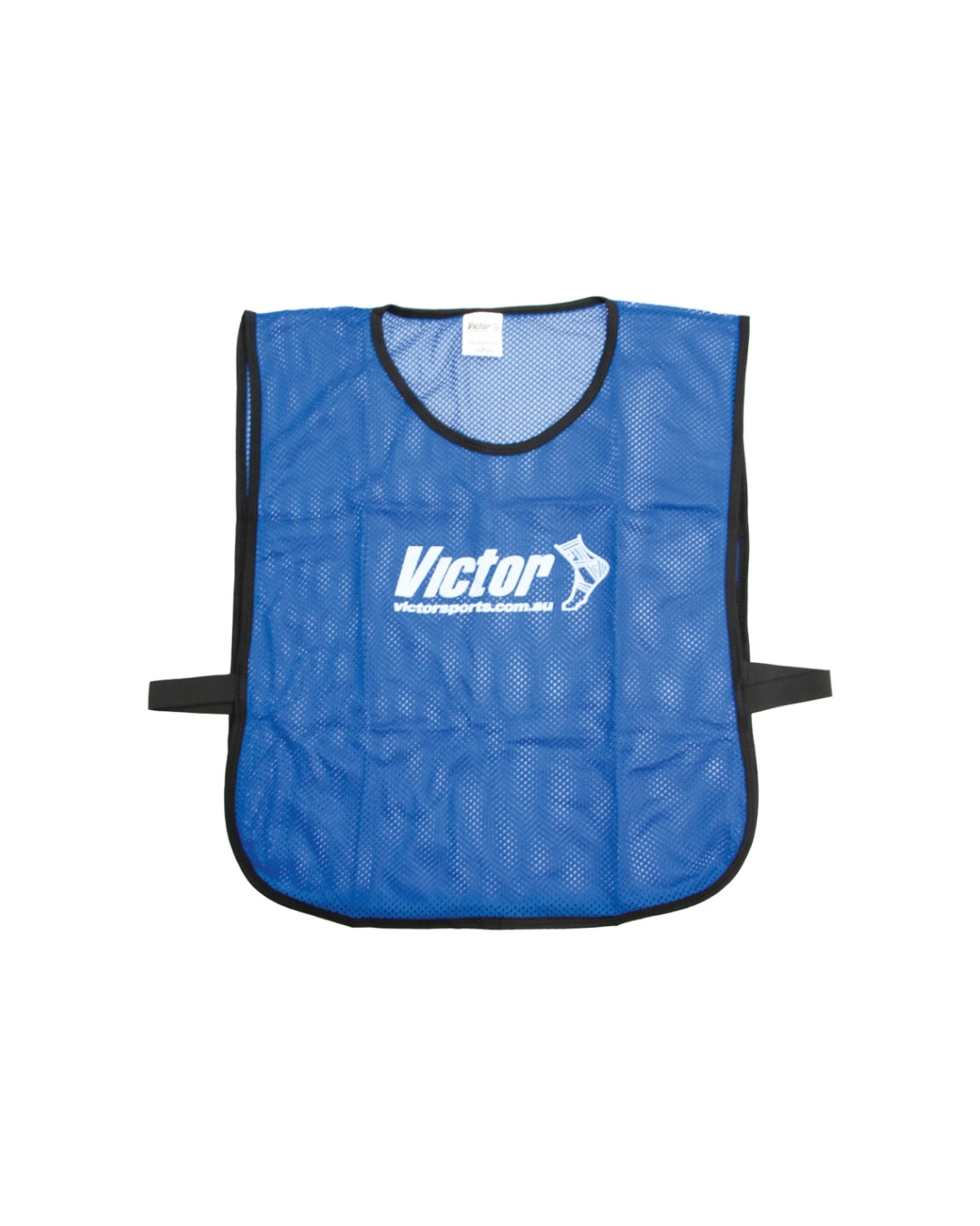 1 Victor Sports Lightweight Fitness Training Mesh Tab Bibs Polyester Large - Blue, 1 of 2