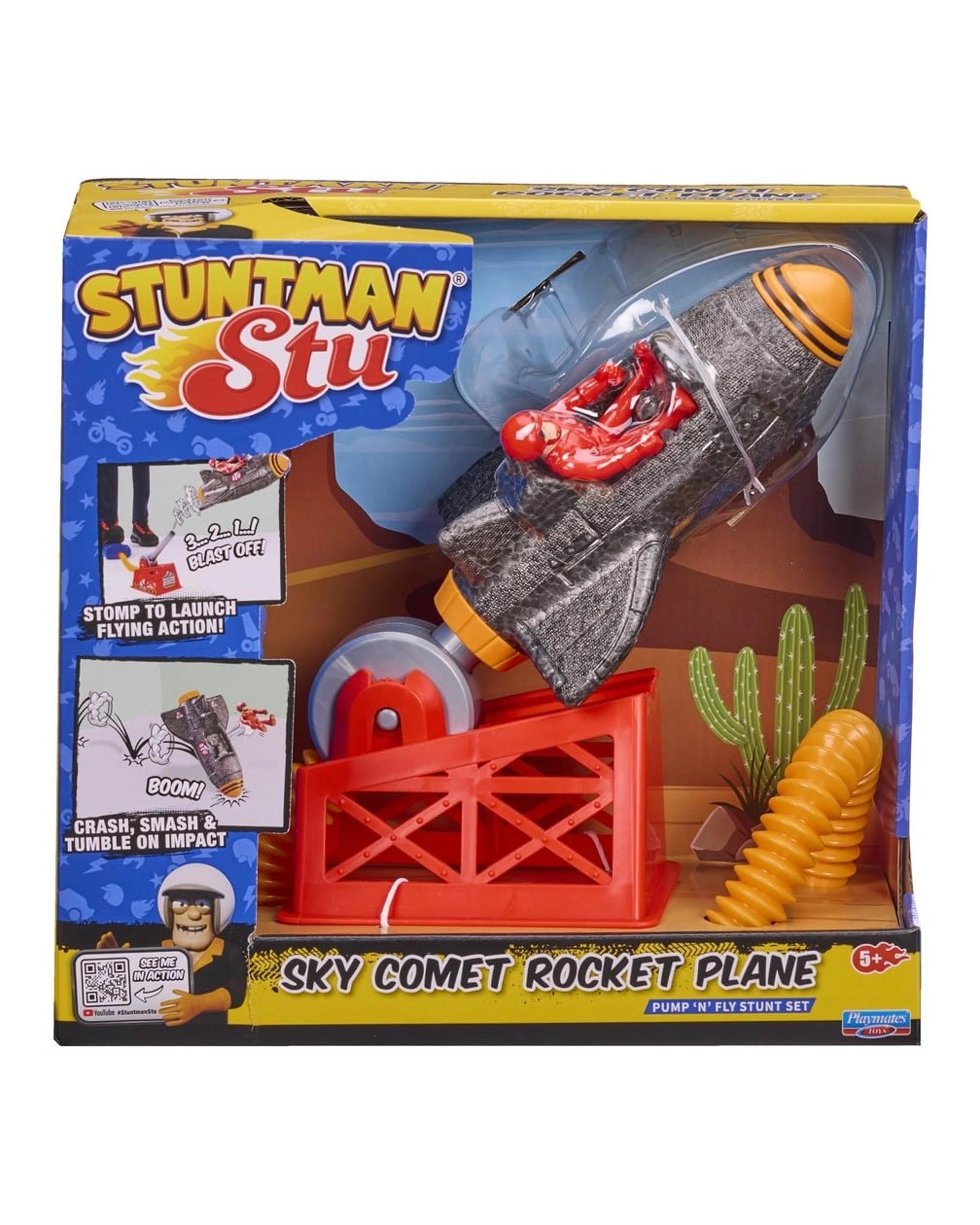 1 Stuntman Stu Sky Comet Rocket Plane Action Figure, 1 of 3