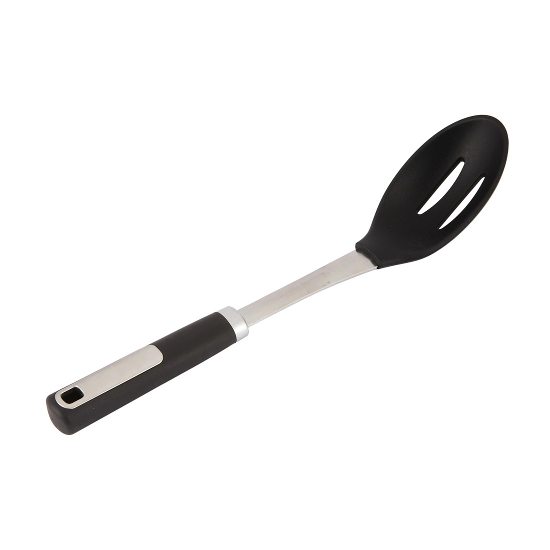 4 Silicone and Stainless Steel Slotted Spoon with Soft Touch Handle, 4 of 5