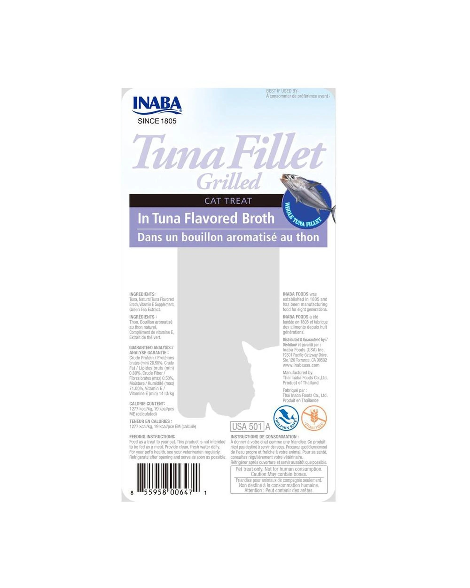 2 Inaba Tuna Fillet Grilled Cat Treat in Tuna Flavored Broth 6 x 15g, 2 of 2