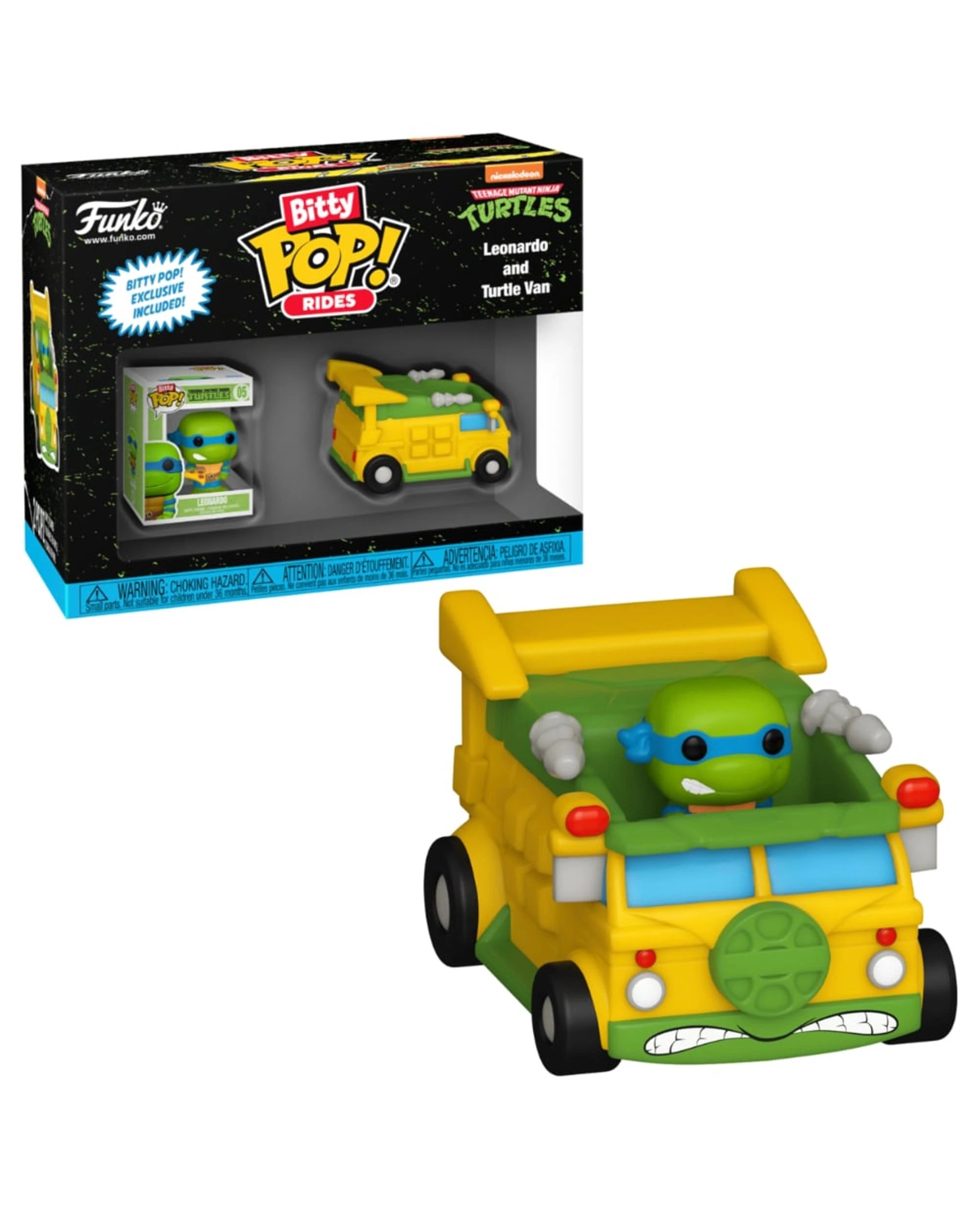 1 Teenage Mutant Ninja Turtles Leonardo and Turtle Van Bitty Ride Funko POP! Vinyl, 1 of 3