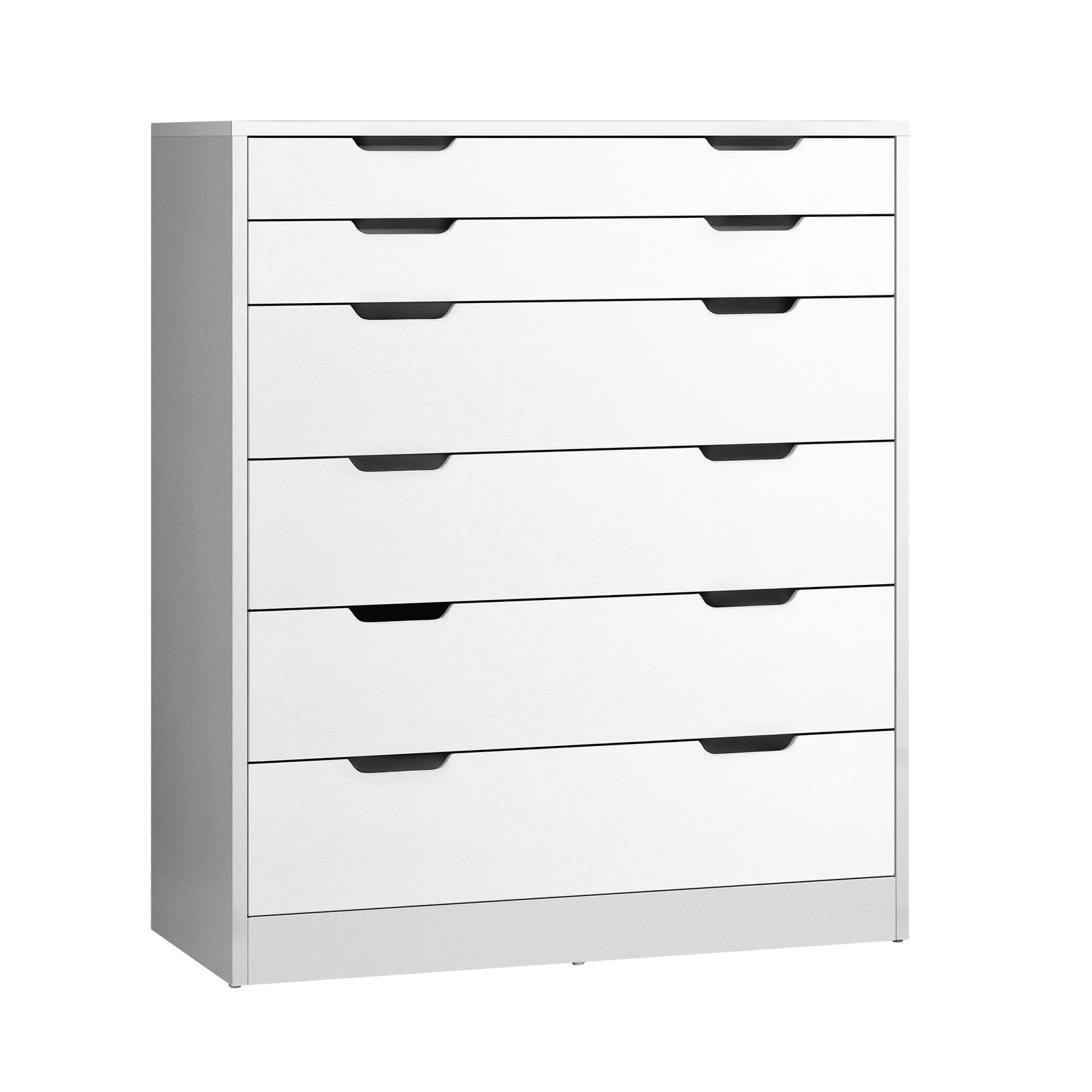 8 Oikiture Chest of Drawers 6 Drawer Tallboy Dresser Storage Cabinet - White, 8 of 8