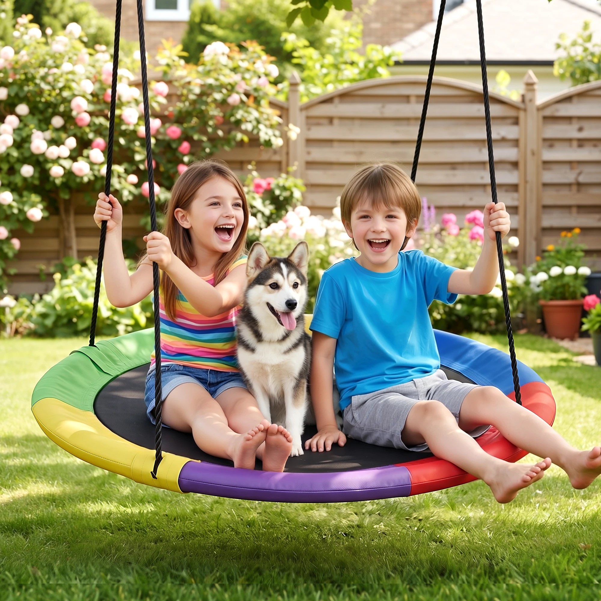 2 Gardeon Tree Swing Hammock 100cm for Backyard Porch Outside Playground - Multi, 2 of 8