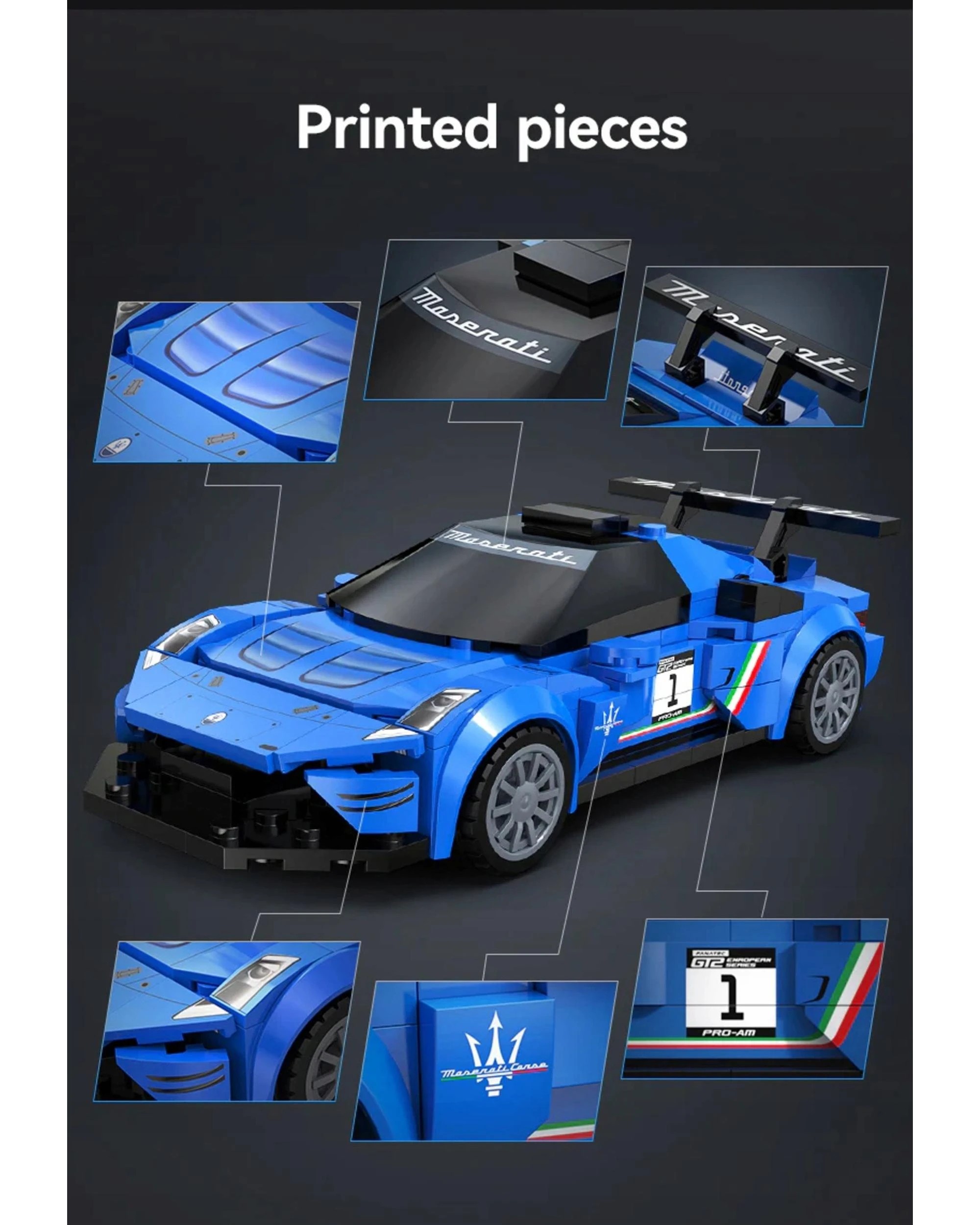 5 CaDa Maserati MC20 1:24 Scale Building Kit - 240pc, 5 of 7