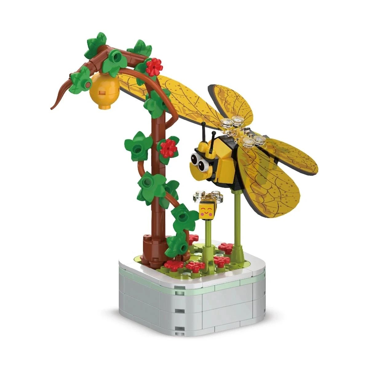 5 Mini Blocks Flower Series: Plant with Insect - Assorted, 5 of 10