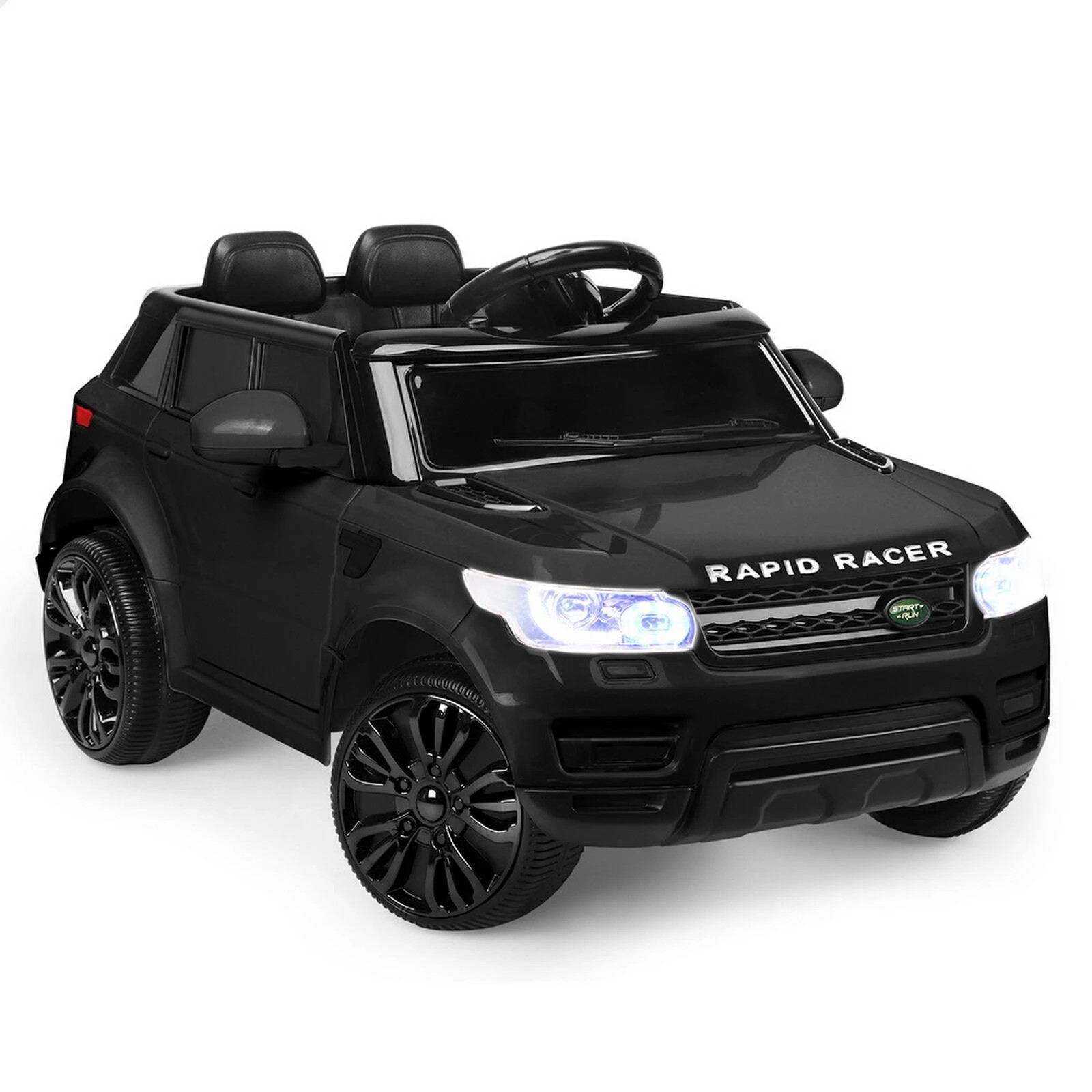 1 Alfordson Kids Ride On Car 12V Eletric Motor Remote Car Toy MP3 LED Light - Black, 1 of 10