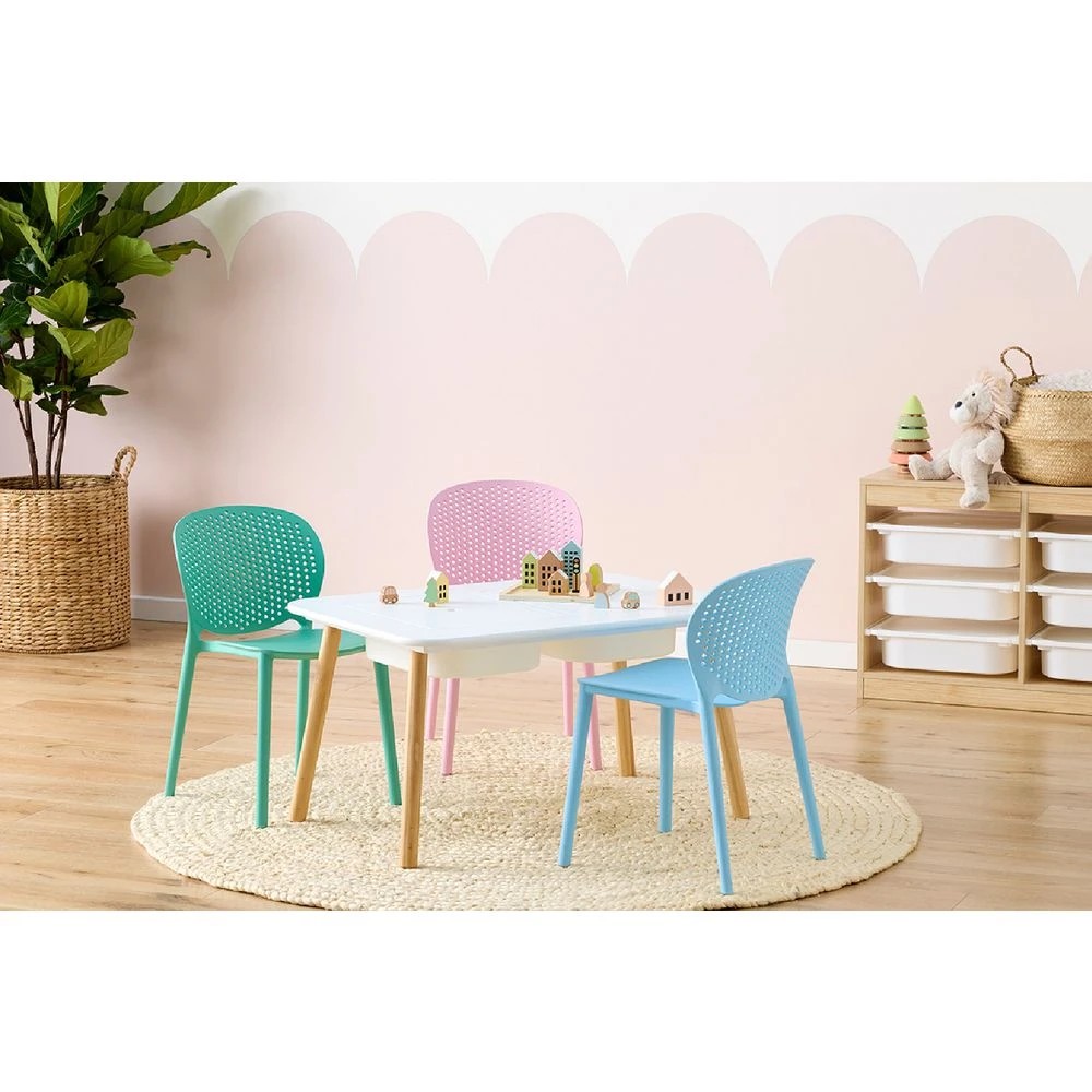 7 Kadink Lattice Stacking Kids Chair Blue, 7 of 7