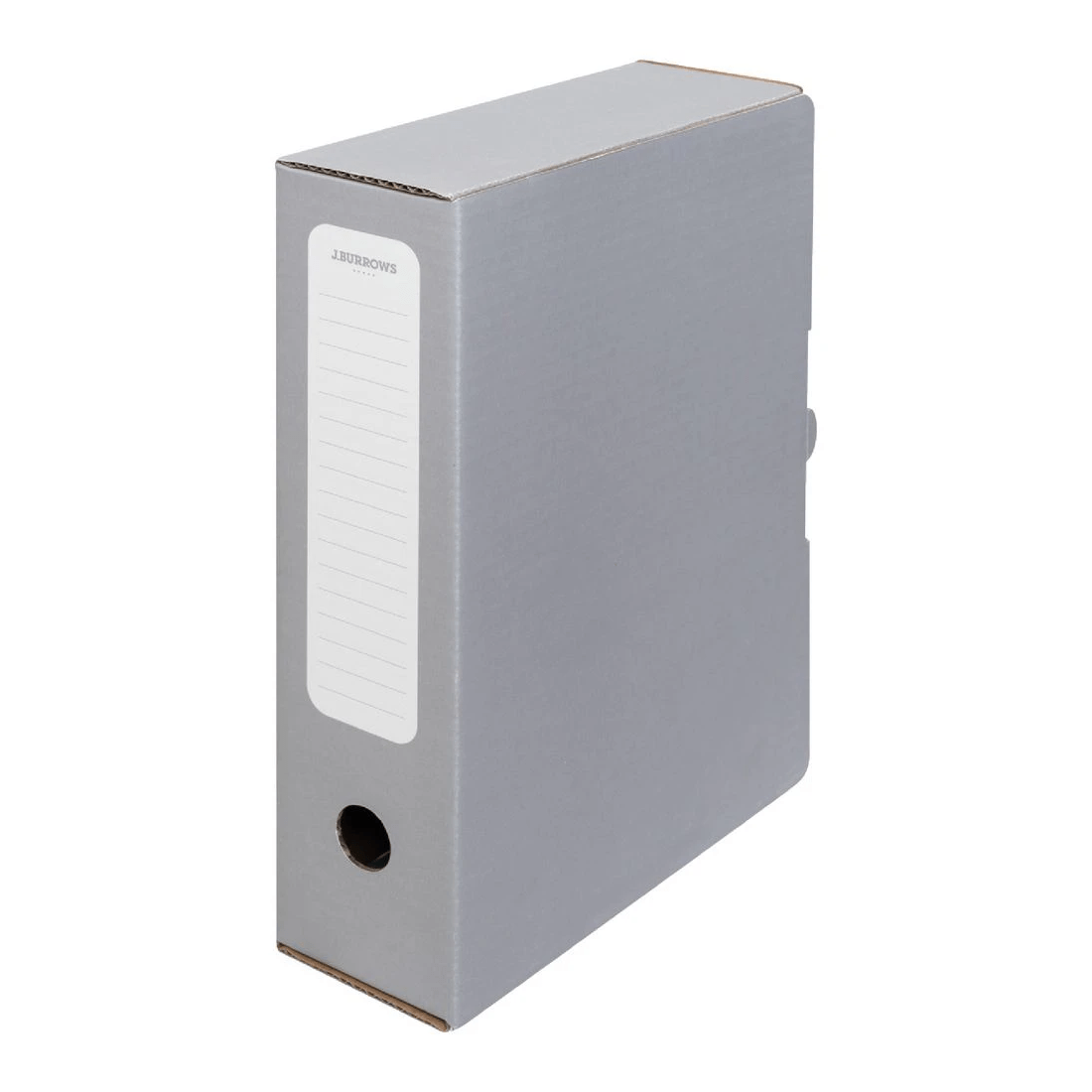 1 J.Burrows A4 Box File Spring 80mm Grey, 1 of 3