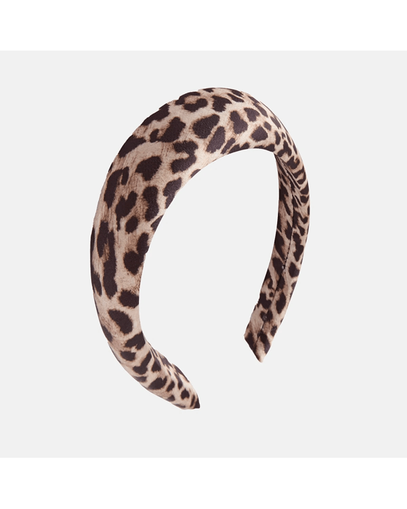 Leopard Stretch Headband - Brown
