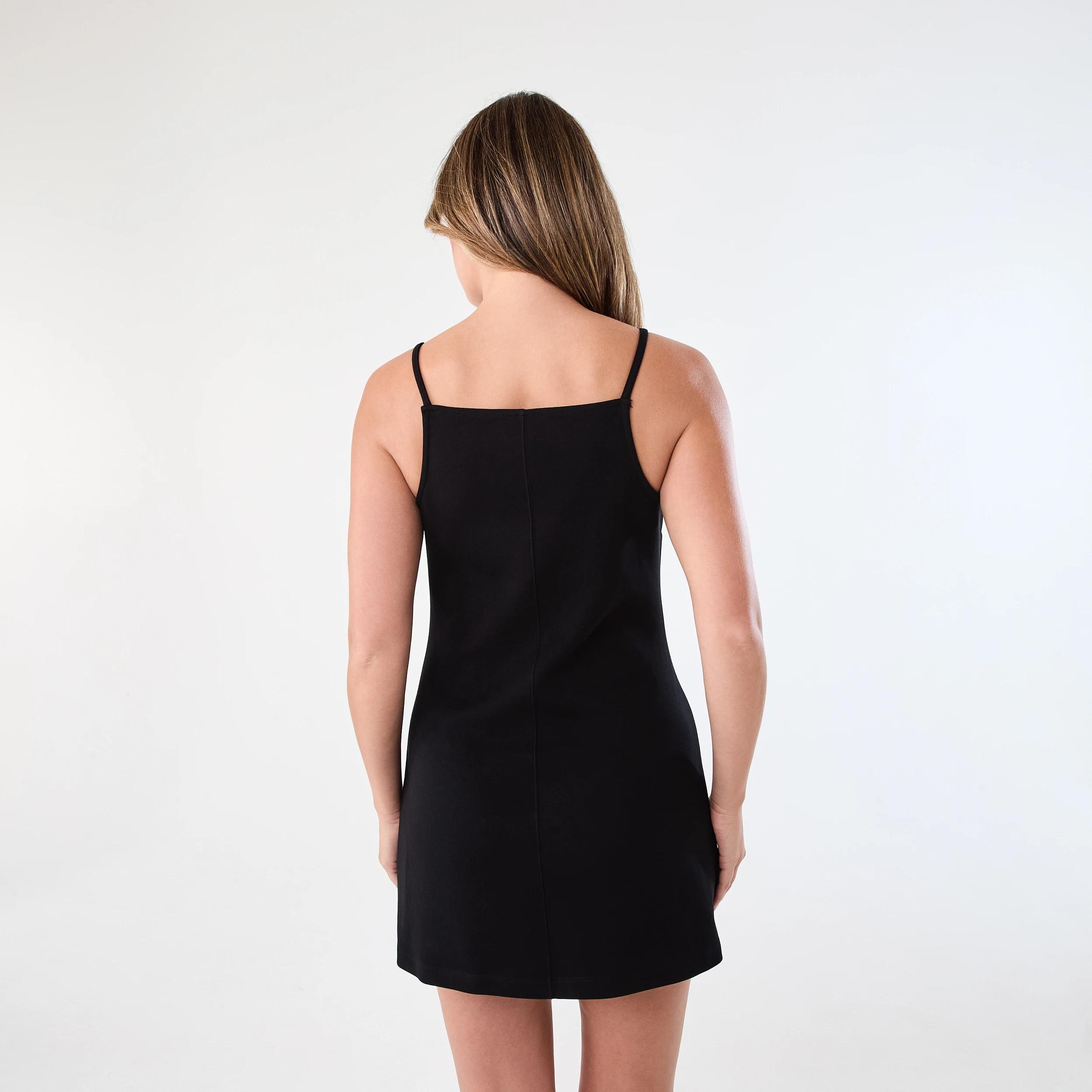3 Sleeveless A-Line Mini Dress Black, 3 of 7