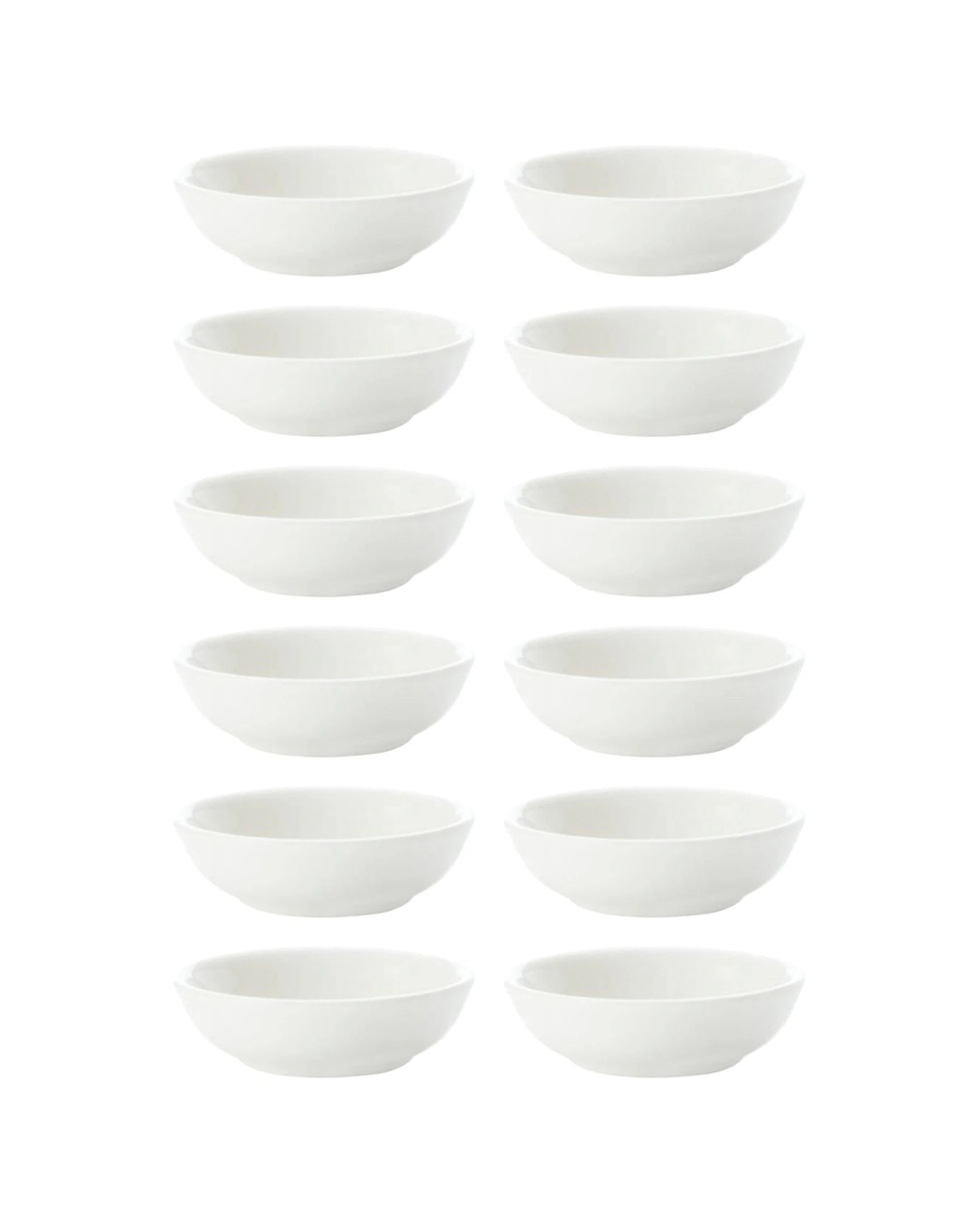 1 Maxwell & Williams 12PK White Basics Round Sauce 7cm Porcelain Dishes Set - White, 1 of 1