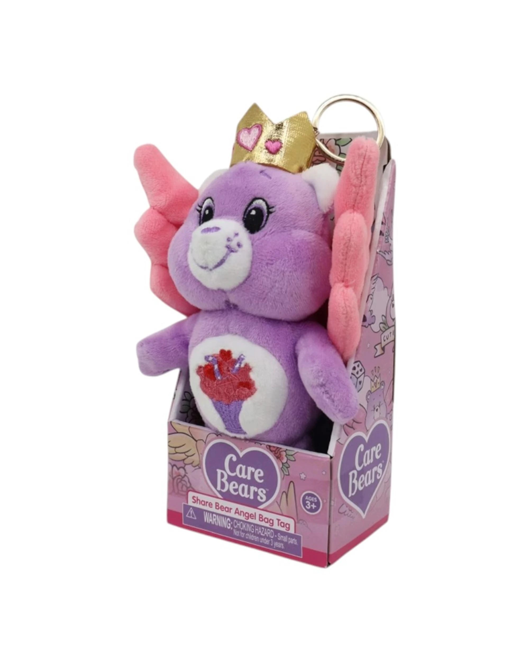 3 Care Bears Share Bear Angel Plush Bag Tag, 3 of 3