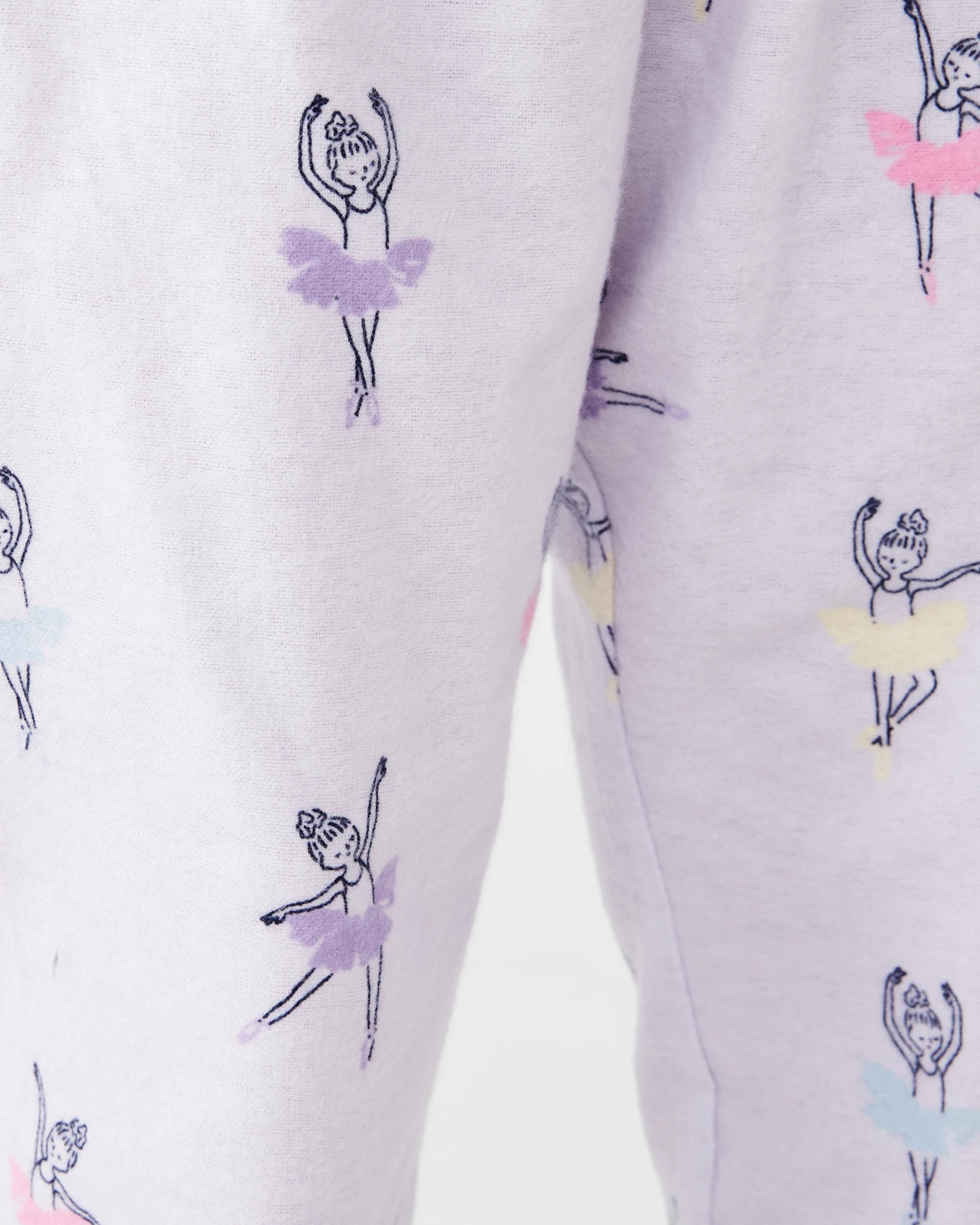 6 Flannel Pyjama Set Pur Ballet, 6 of 9