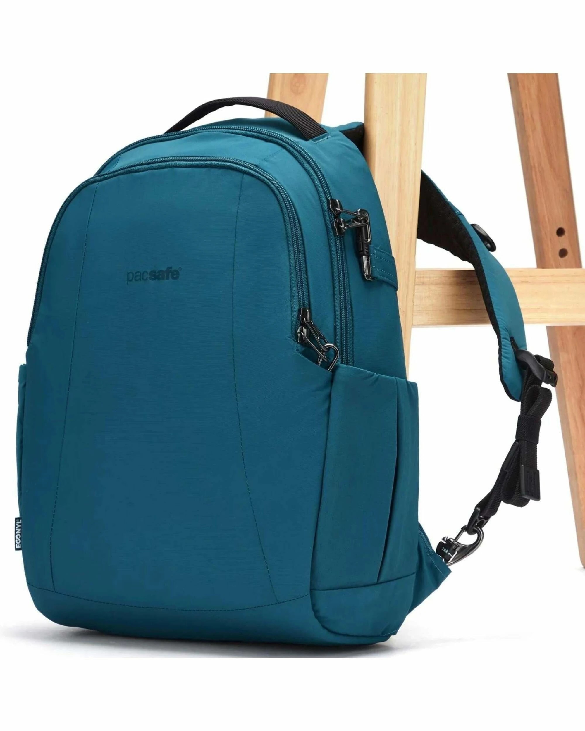 2 PacSafe Metrosafe LS350 Anti-Theft ECONYL Backpack - 15L - Blue, 2 of 5