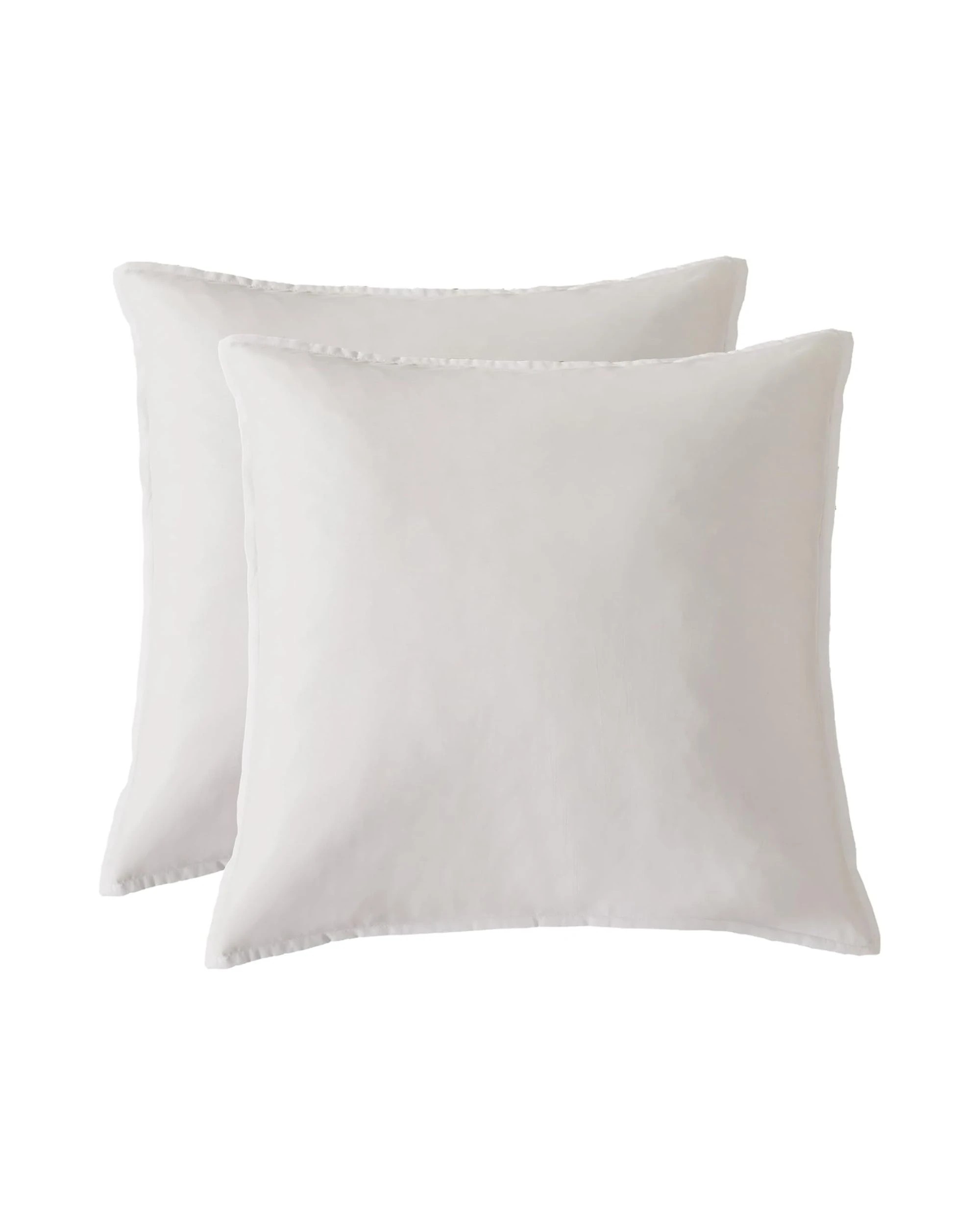 1 Gioia Casa 2-Pack Bamboo Microfibre European Pillowcases Soft Hypoallergenic - White, 1 of 5