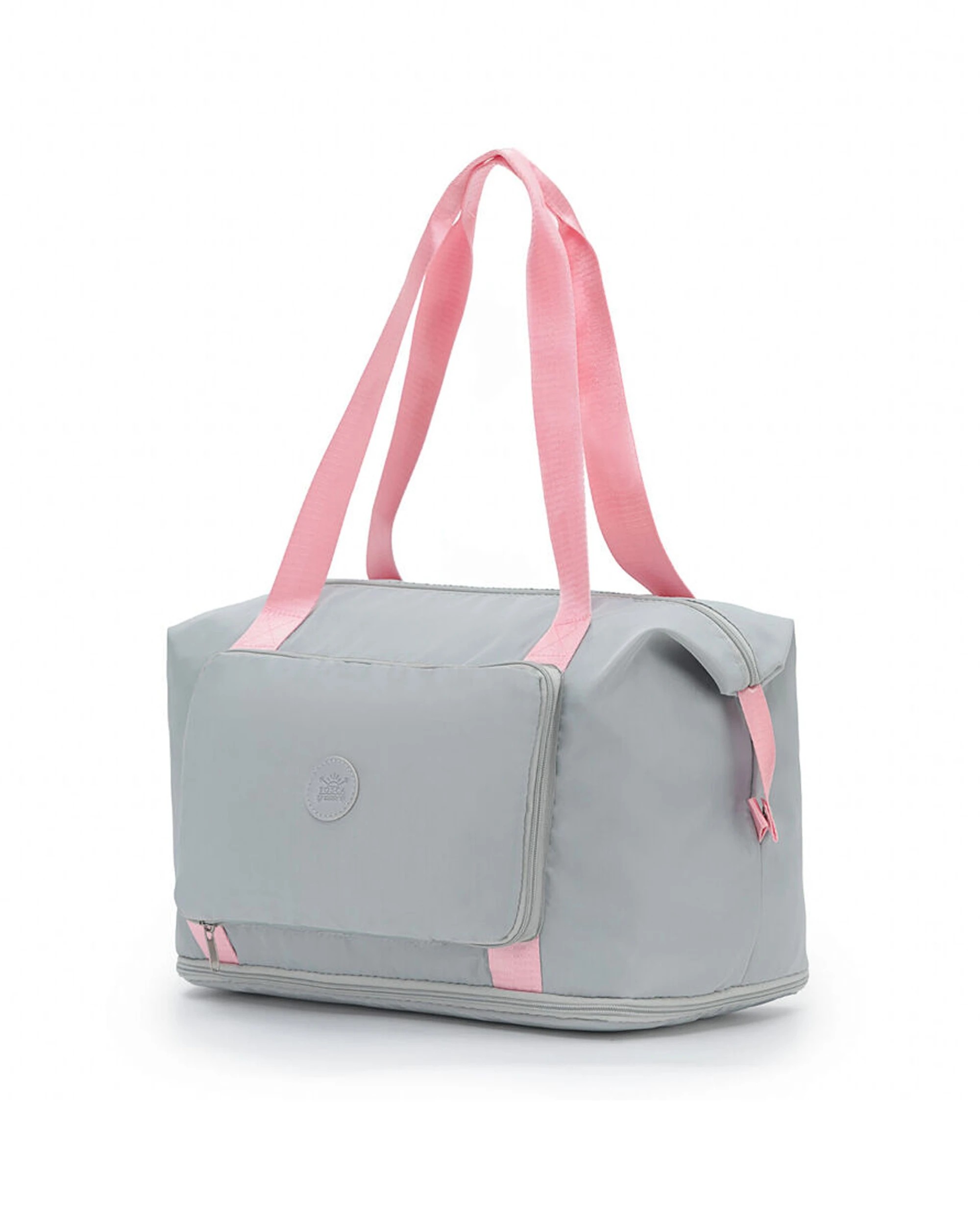 1 Tosca Foldable Expandable Holiday Travel Tote Bag Compact Storage Durable - Grey, 1 of 5