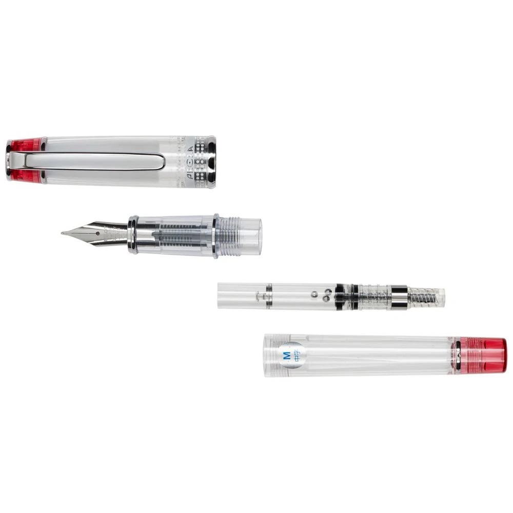 3 PILOT Prera Fountain Pen Translucent Red Barrel, 3 of 7