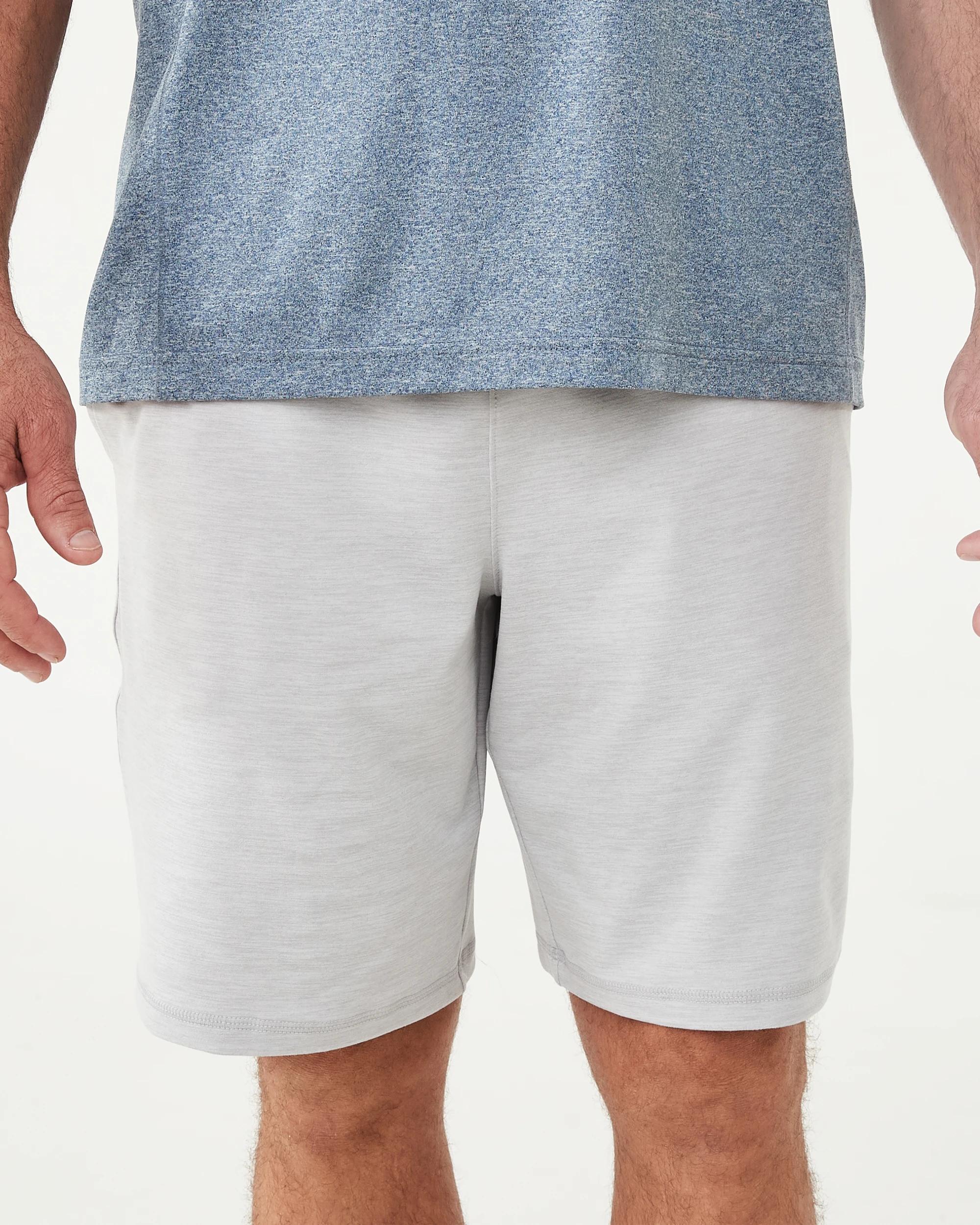 1 Active Mens Travel Jersey Shorts Grey Marl, 1 of 7