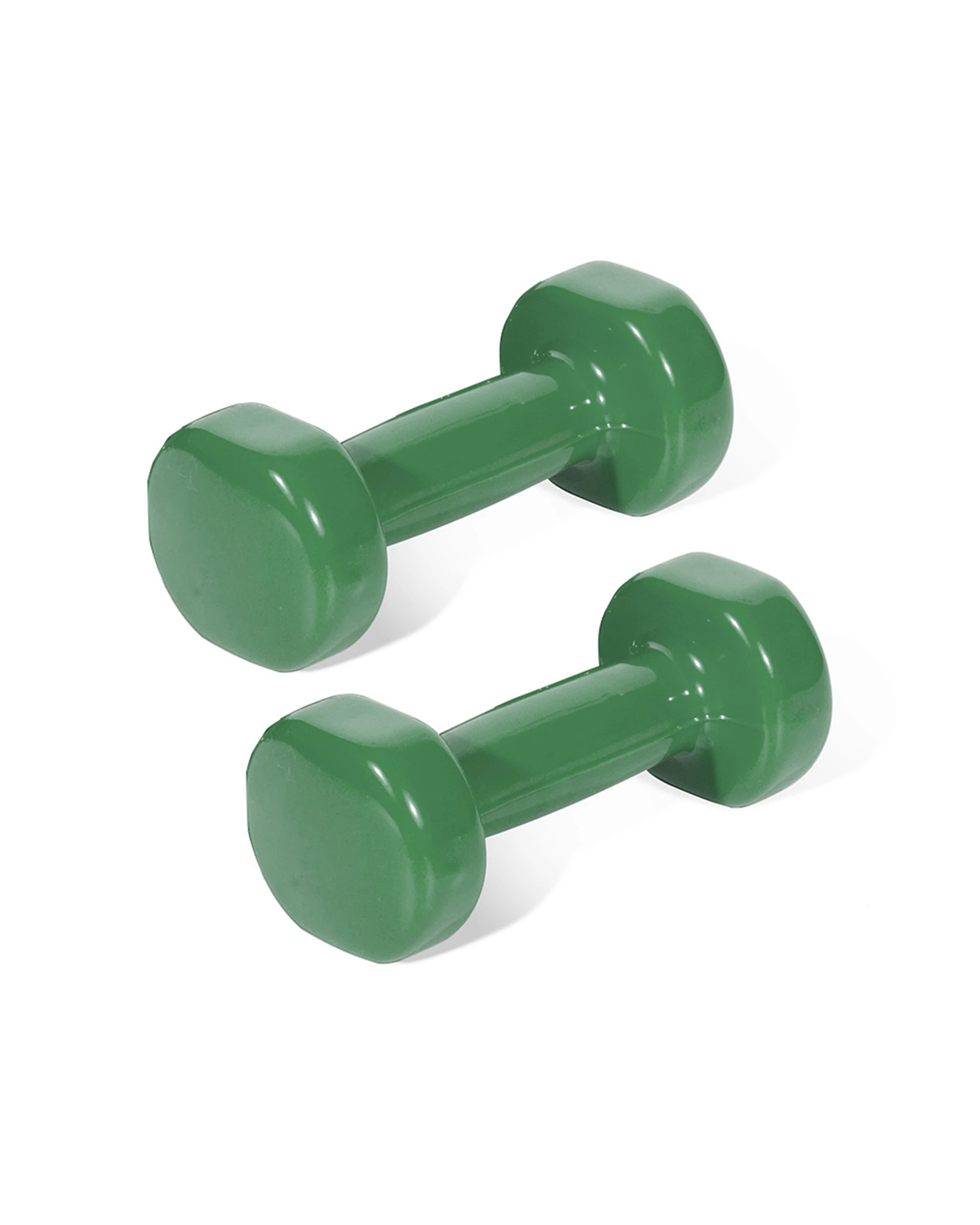 1 BodyWorx 2PK Vinyl Dipped Weighted Dumbbell 5kg Home Gym Workout Set Easy To Clean - Green, 1 of 2