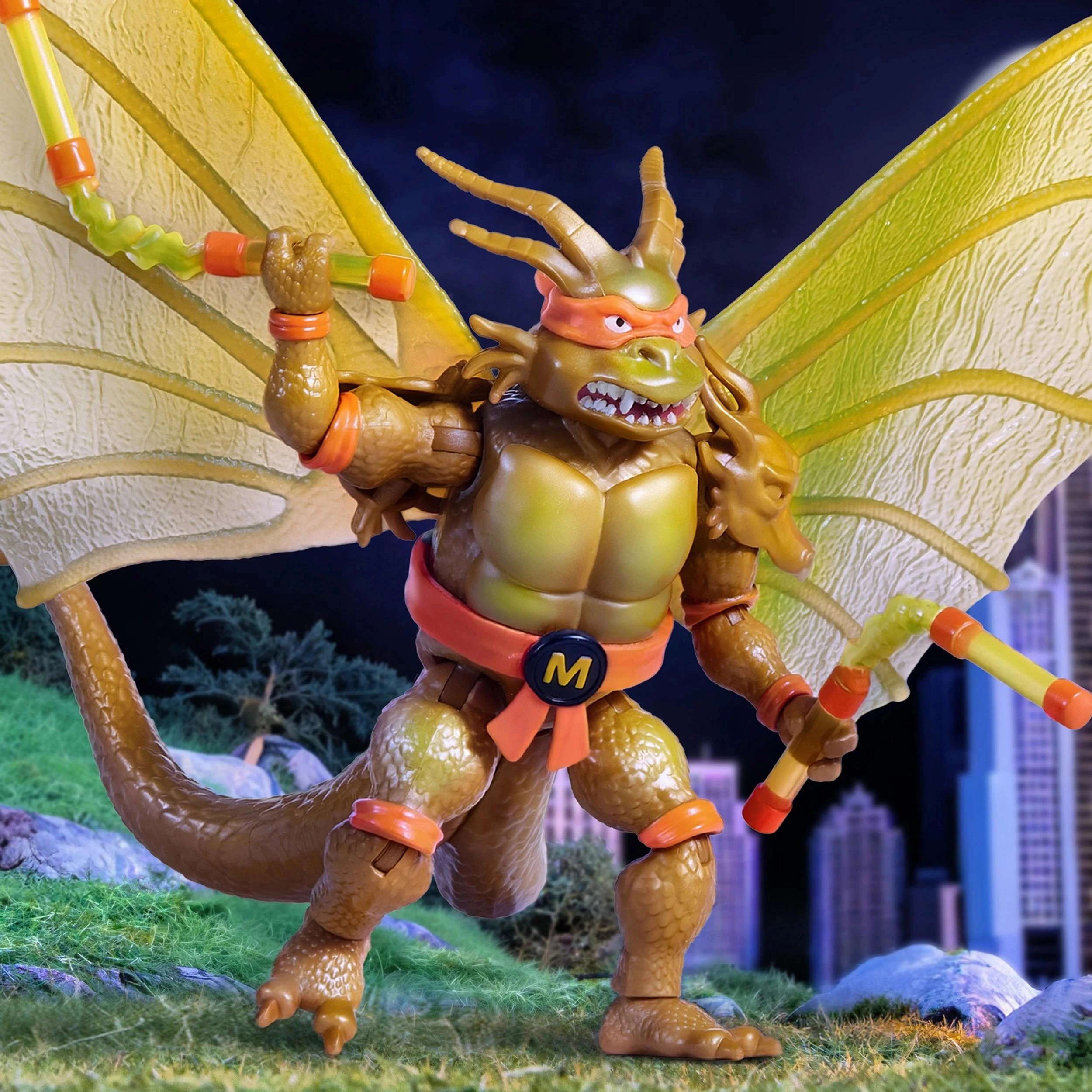 5 TMNT Teenage Mutant Ninja Turtles x Godzilla Figures - Michelangelo x King Ghidorah - Multi, 5 of 5