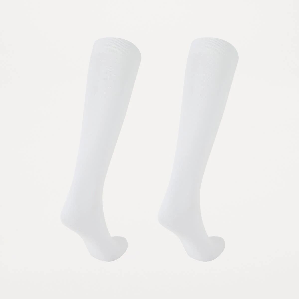 2 2 Pack Knee High Socks WHITE, 2 of 3
