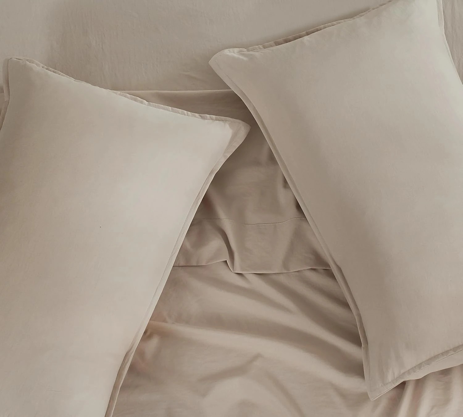 5 CleverPolly 100% Vintage Washed Microfibre Sheet Set - Linen - Super King Bed, 5 of 6