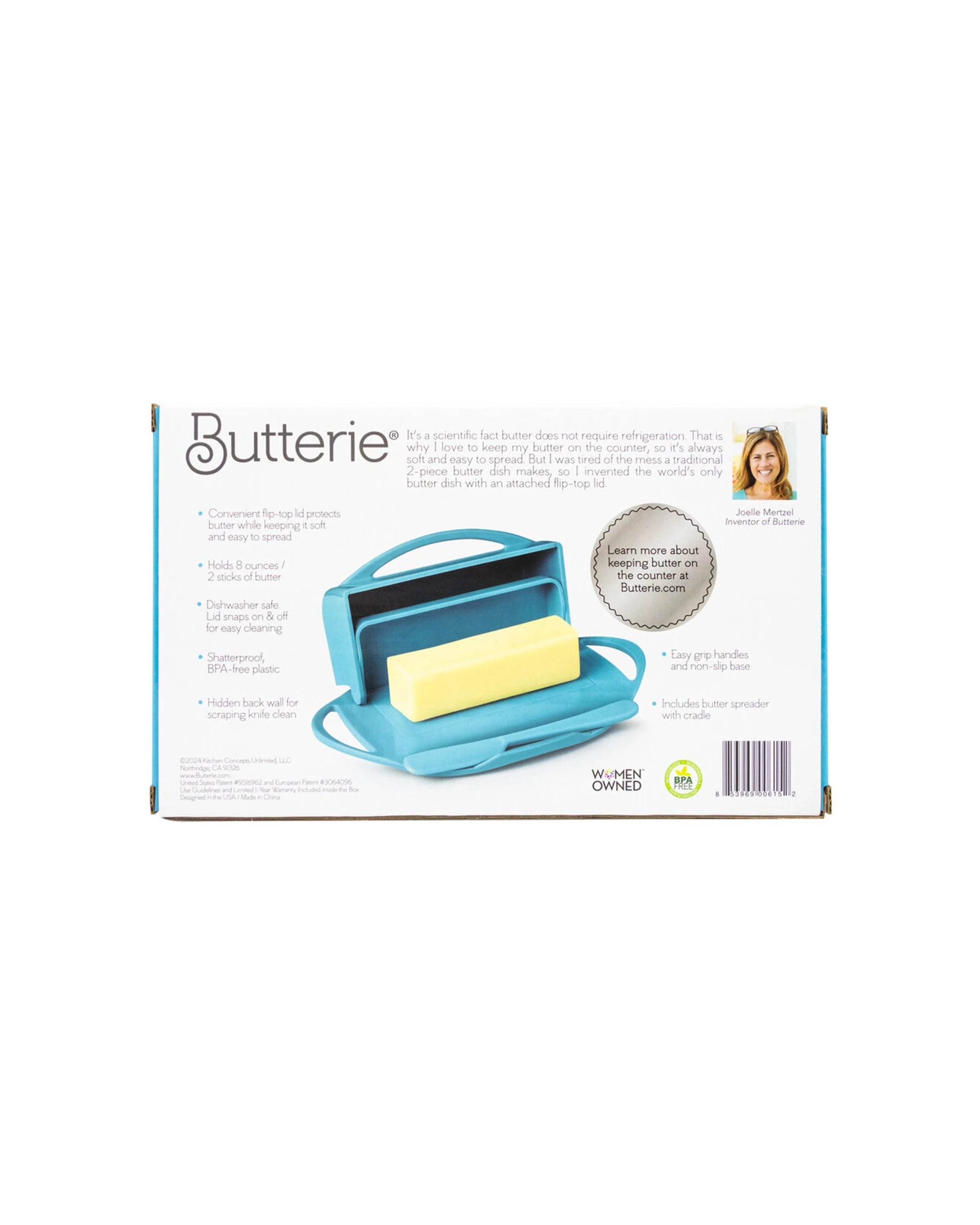 8 Butterie 2PK Plastic Flip Top Lid Butter Dish with Spreader 22.9x14cm, 8 of 8