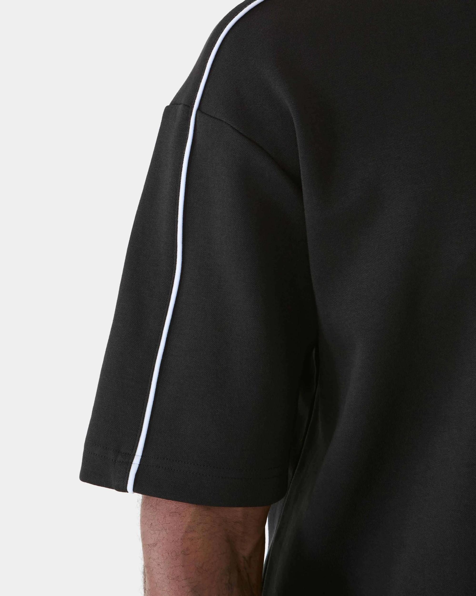 5 Oversized Interlock Piping T-shirt Black, 5 of 6
