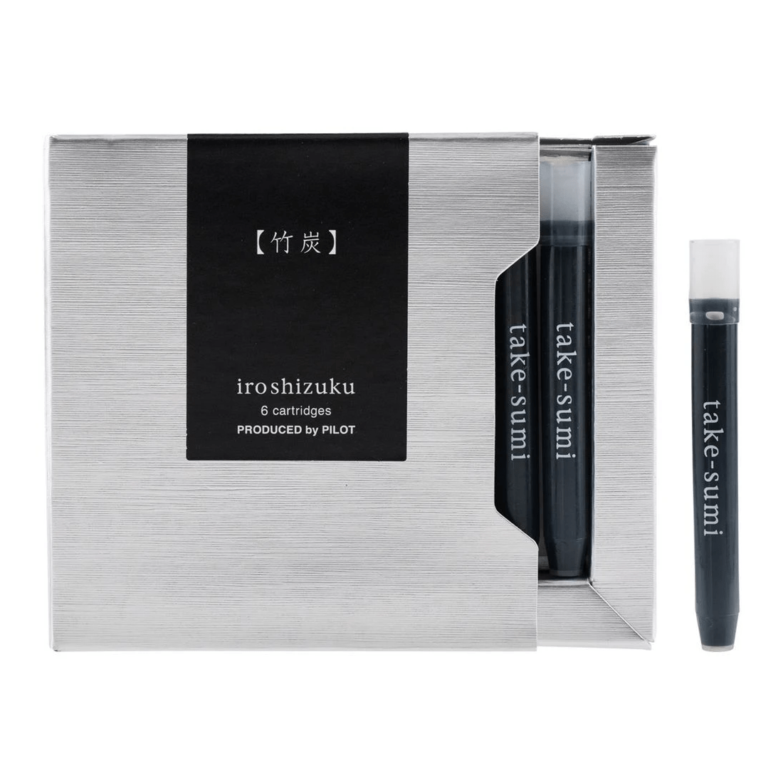 1 Iroshizuku Fountain Pen Ink Cartridge Bamboo Charcoal 6Pk, 1 of 3