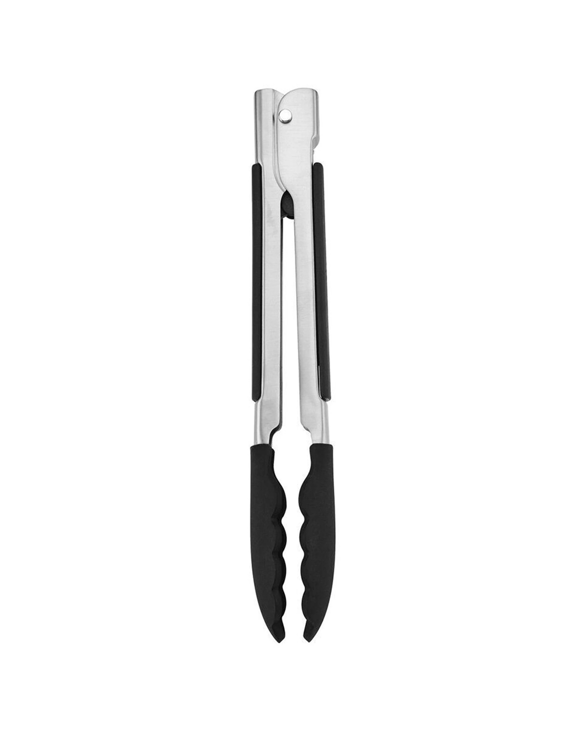 4 KitchenAid 2PK Nylon Silicone-Tipped Side-Locking Tongs 23cm Kitchen Utensil - Black, 4 of 7