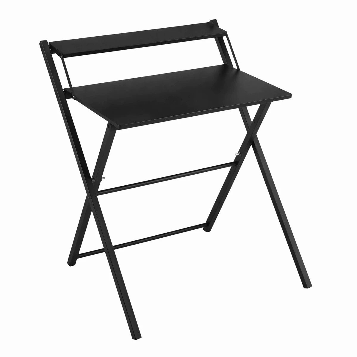 1 AUSWAY 2-Tier Folding Table Office Work Study Computer Laptop Desk, 1 of 4