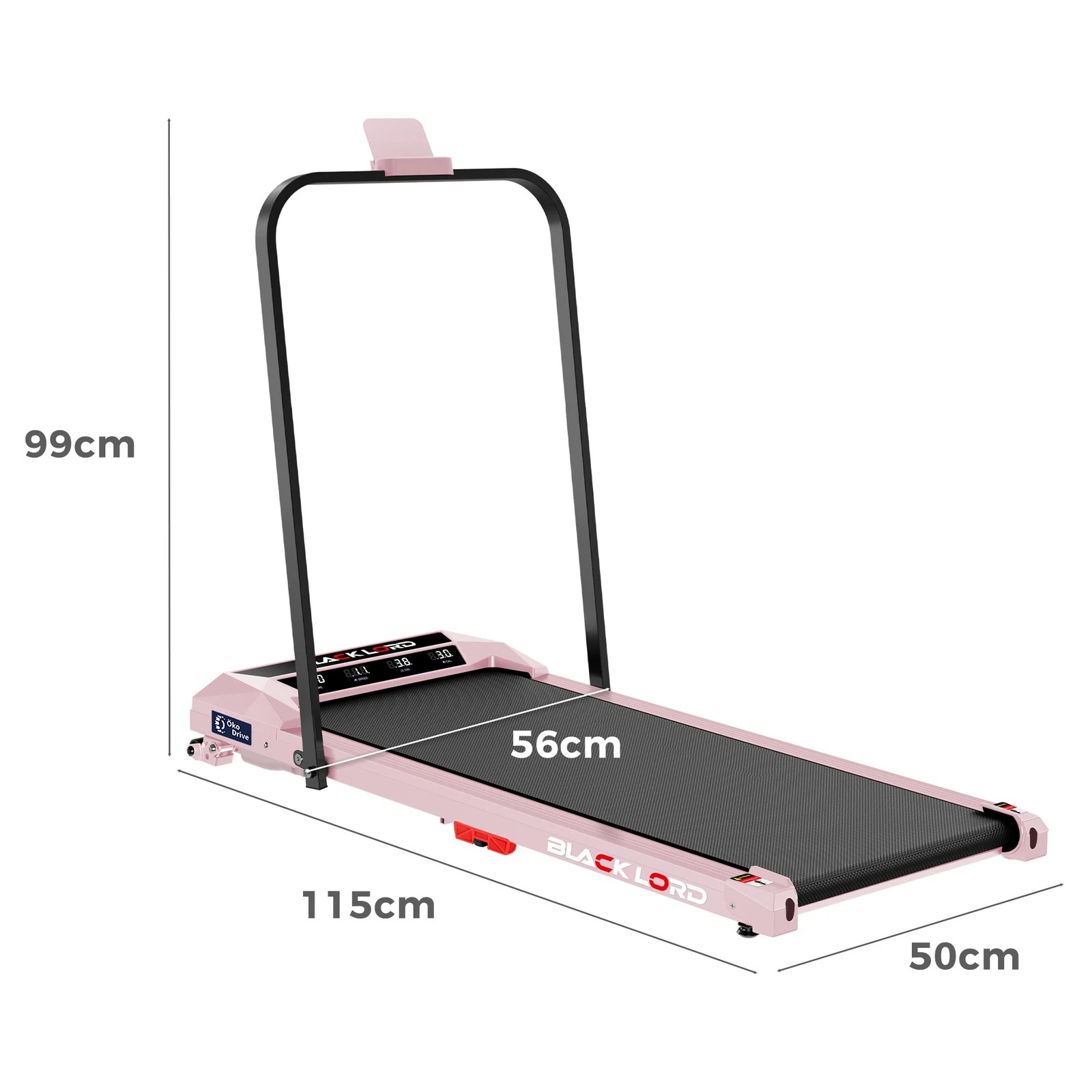 4 Black Lord Treadmill Electric Walking Pad Under Desk Home Incline Foldable - Pink, 4 of 10