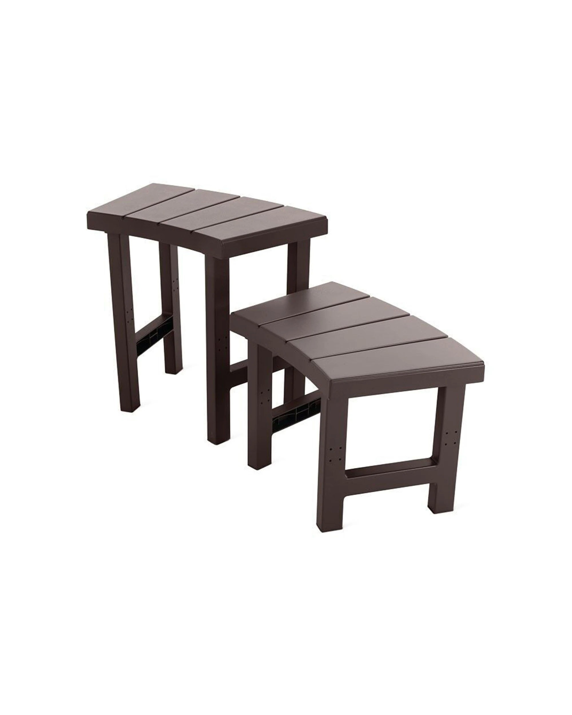 1 Intex 4pc Medium And Tall Spa Outdoor Deck Bench Set - Brown, 1 of 4