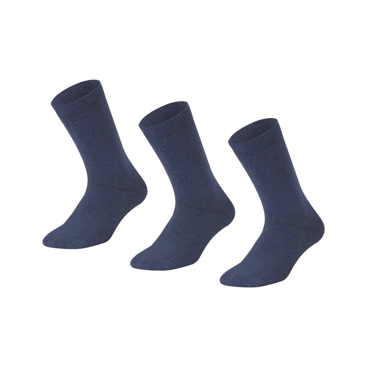 1 3 Pack Bamboo Casual Socks DENIM MARLE, 1 of 3