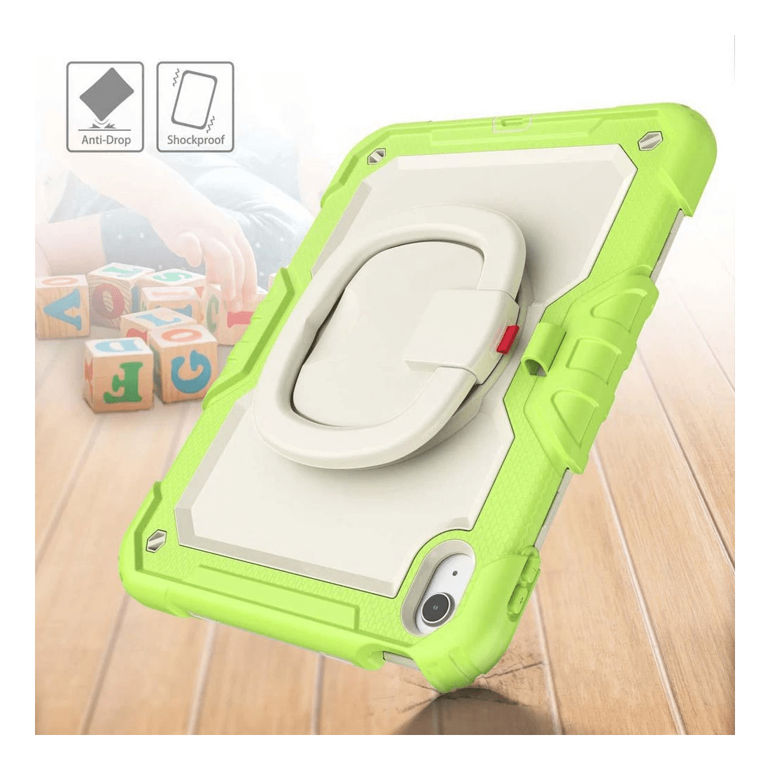 5 Studymate Bumper Case iPad A16/10th Gen 10.9" Green w handle, 5 of 10